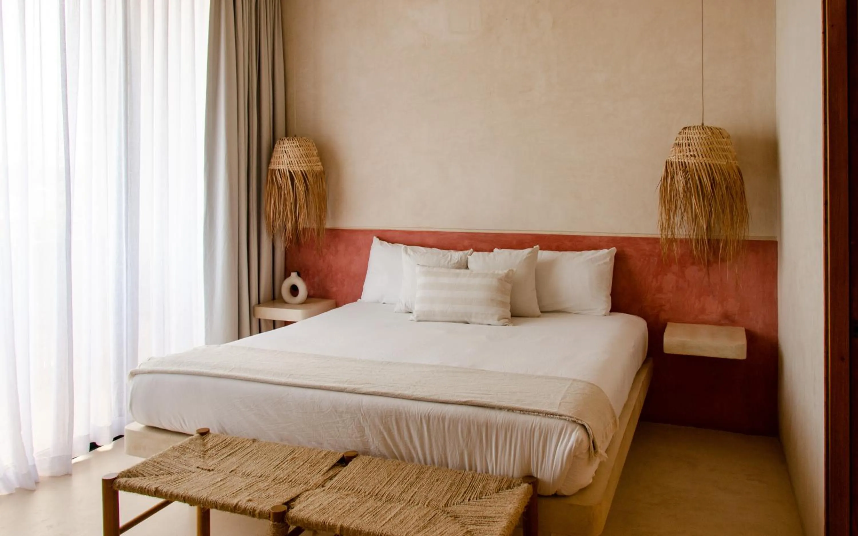 Bed in Casa Peregrino Holbox