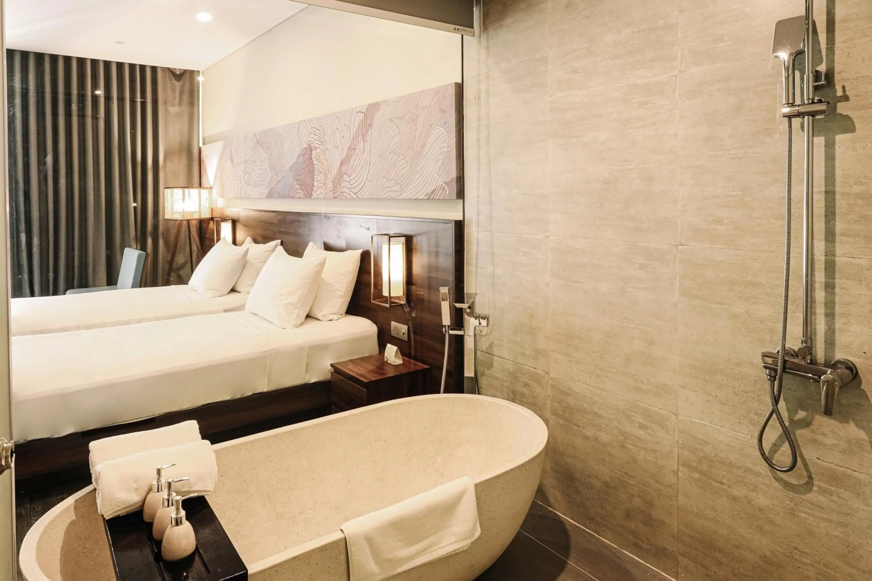 Bathroom, Bed in Hoi An Memories Resort & Spa