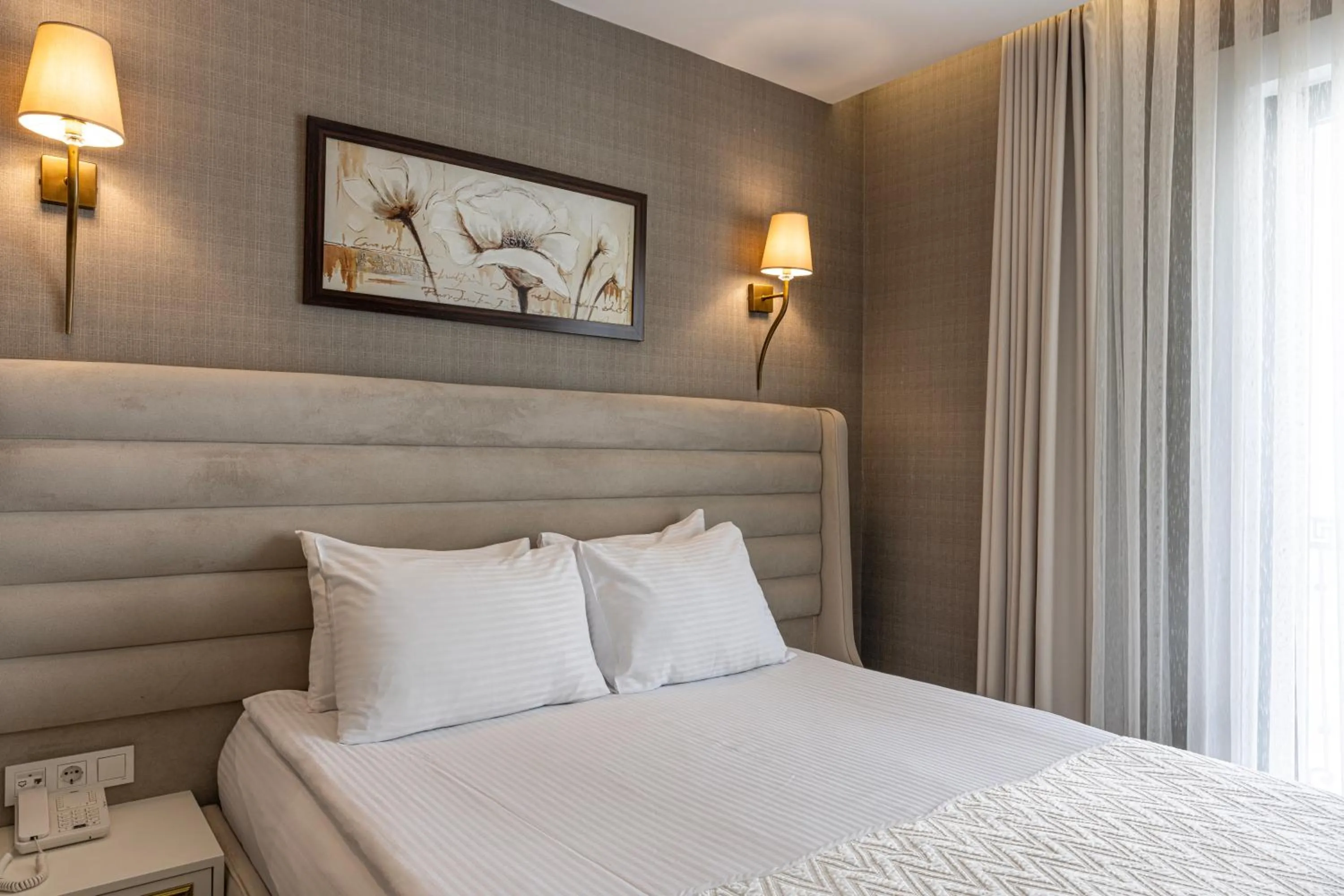 Bed in Mr BEYAZ HOTEL