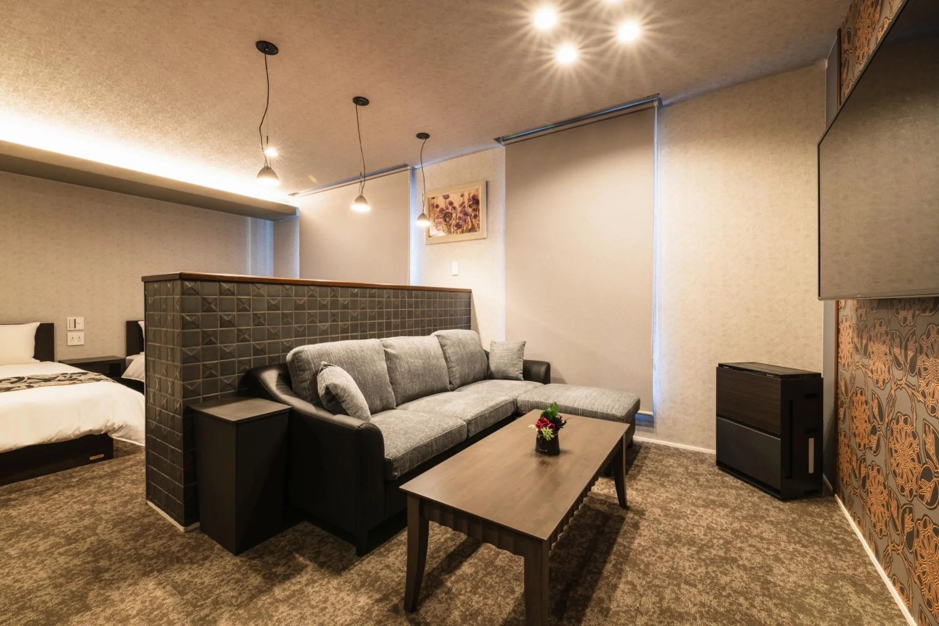 Seating area, Bed in GRAND BASE Urakami