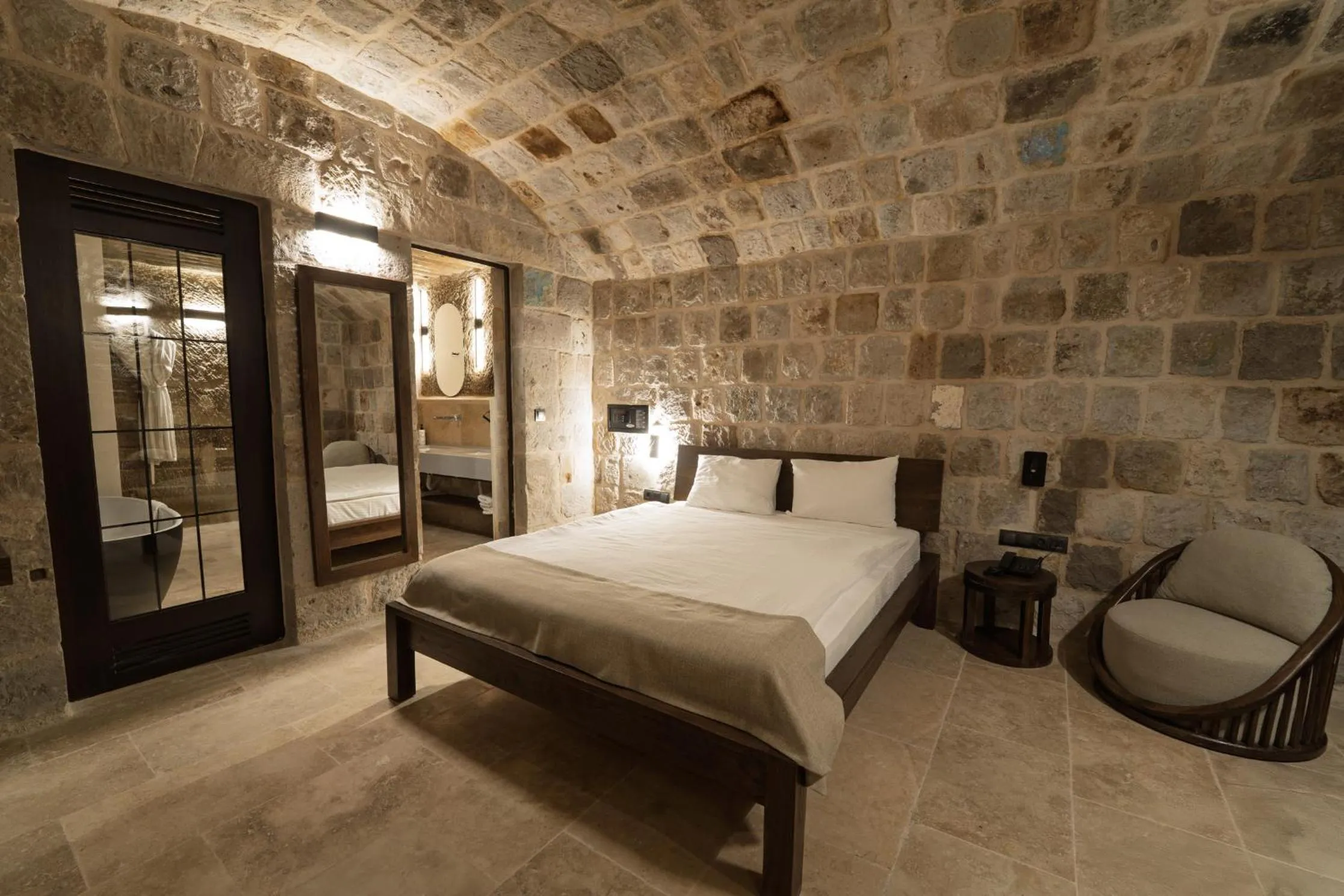 Bed in Luvi Cave Hotel