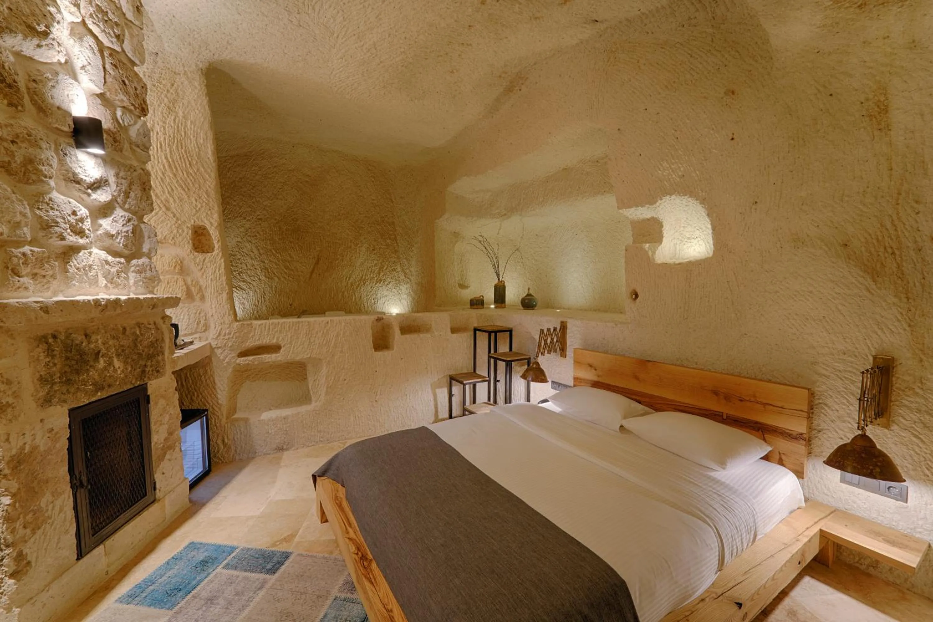 Bed in Luvi Cave Hotel