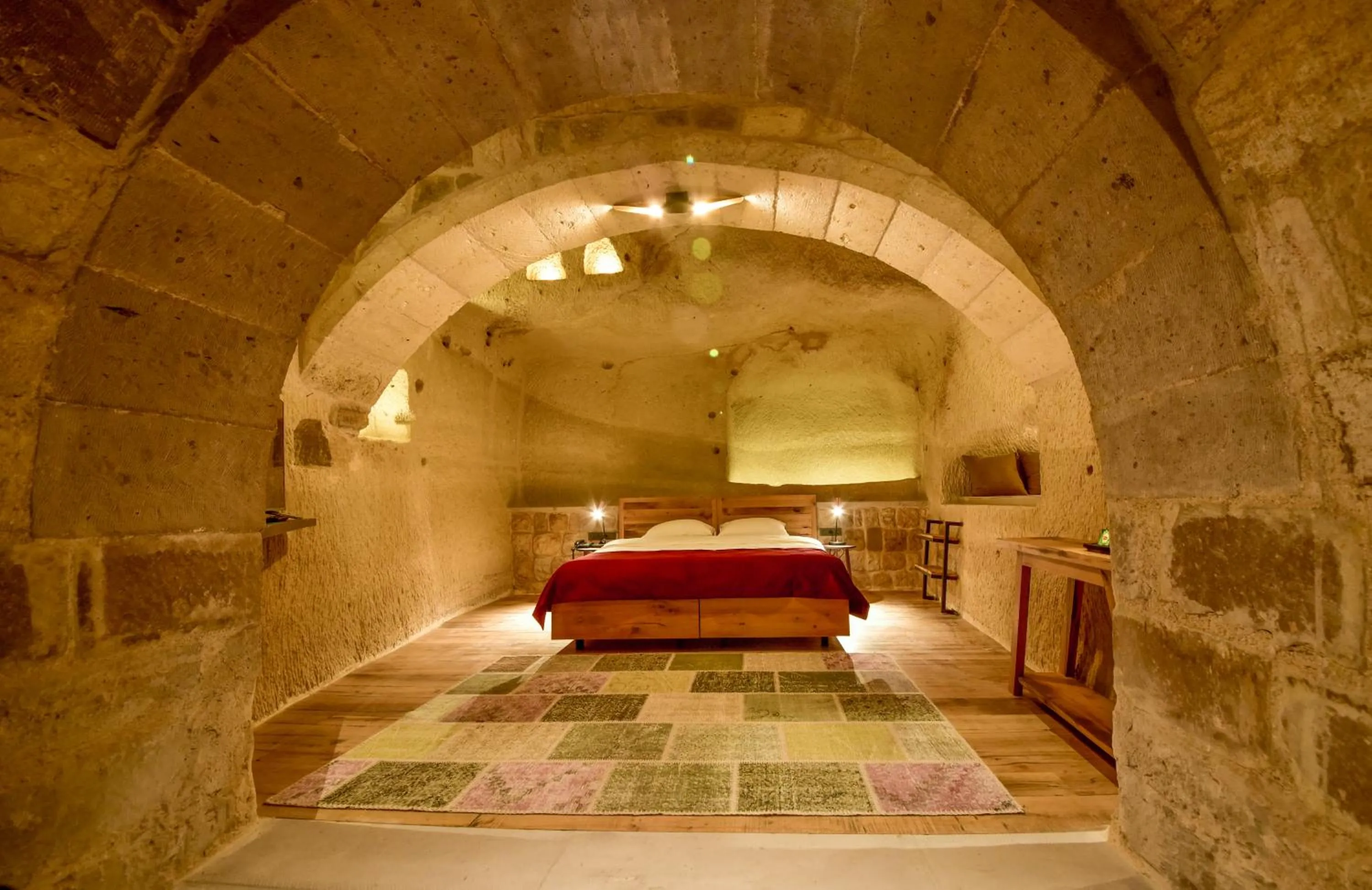Bed in Luvi Cave Hotel