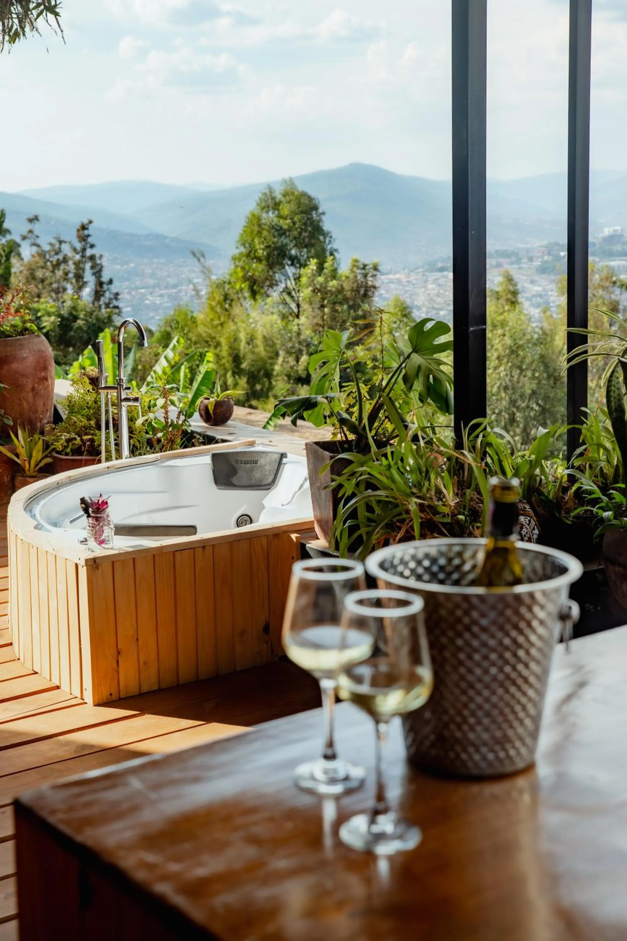 Hot Tub in Eagle View Lodge - Kigali