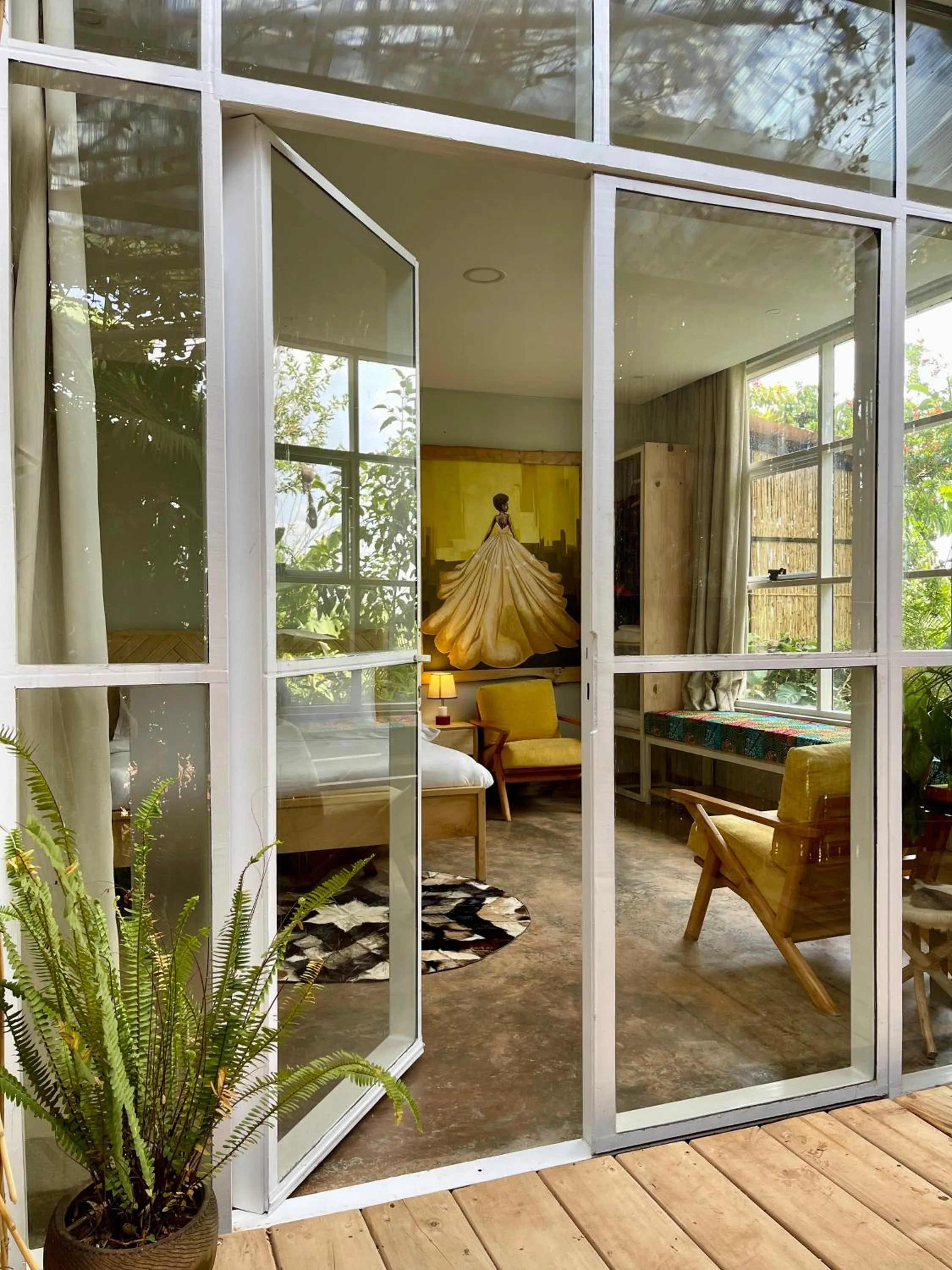 Seating area in Eagle View Lodge - Kigali