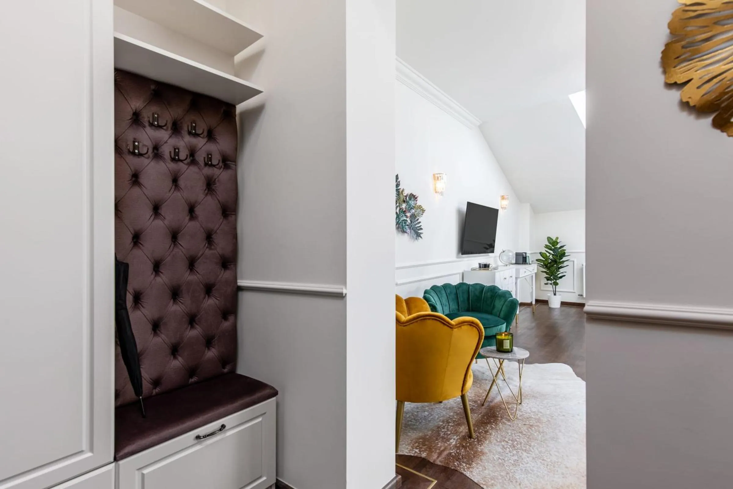 Seating area in Old Town Luxury Suites