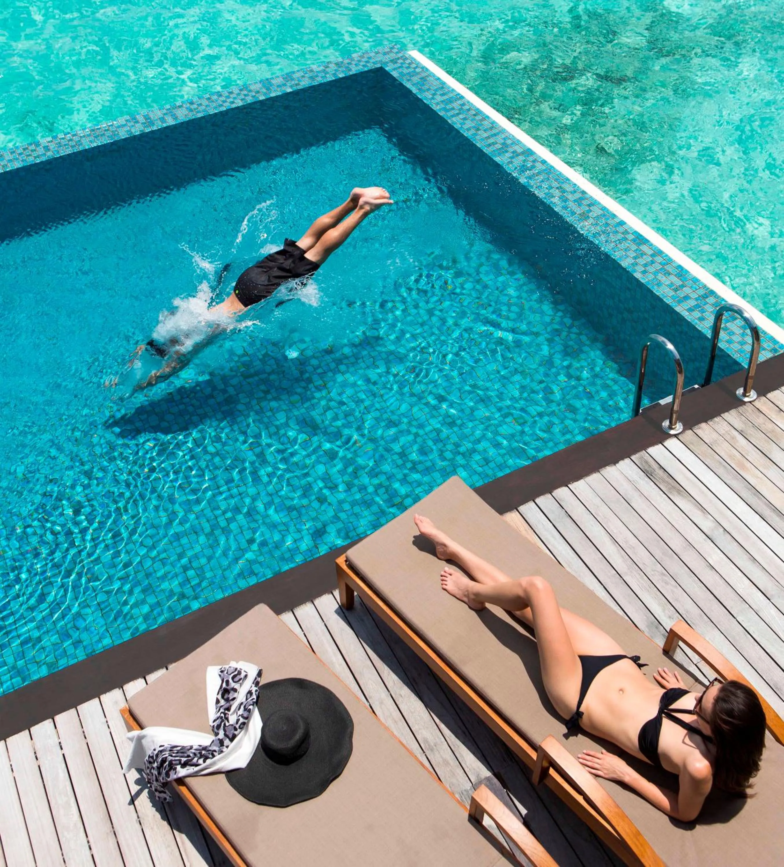 Swimming pool in The Residence Maldives