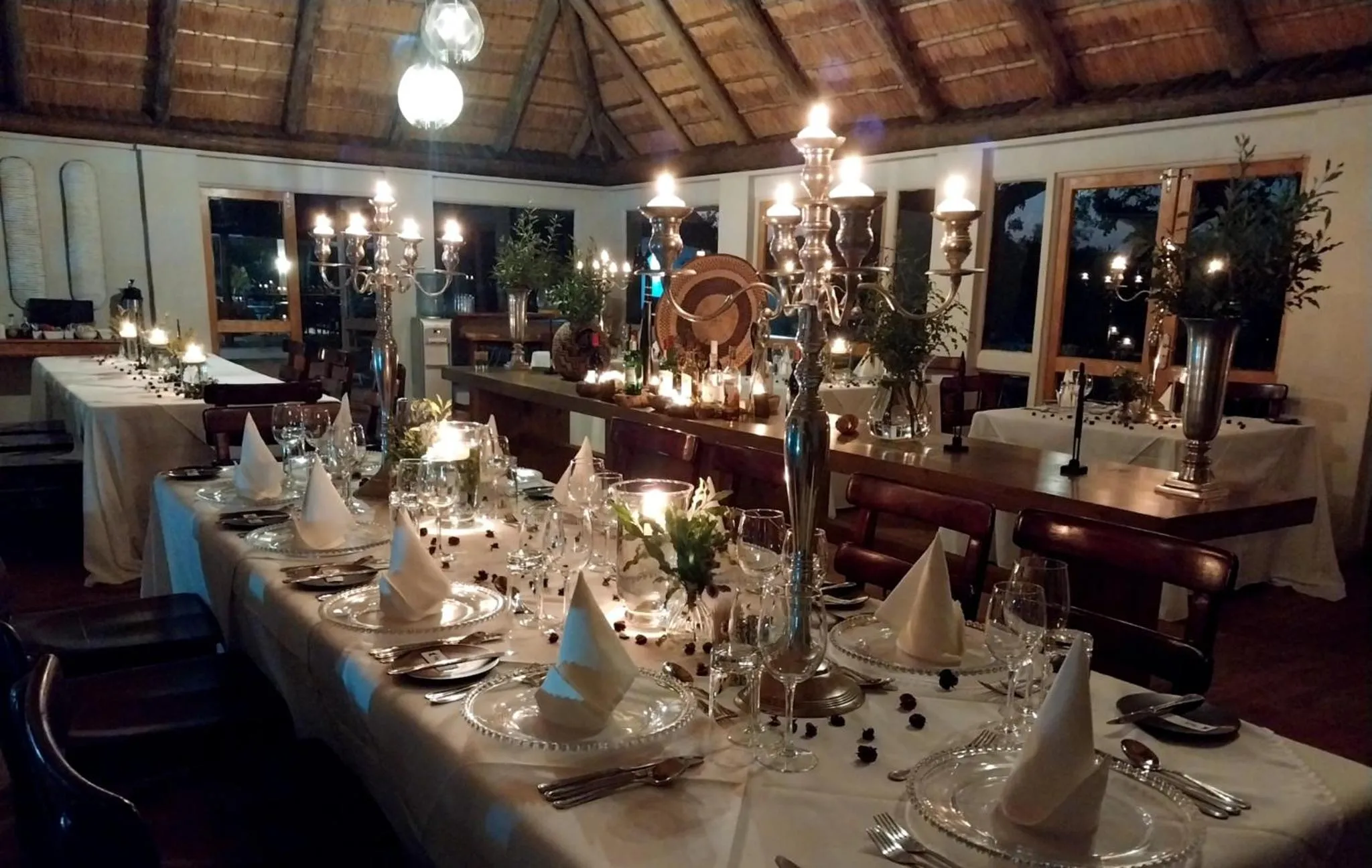 Dining area in Karongwe River Lodge