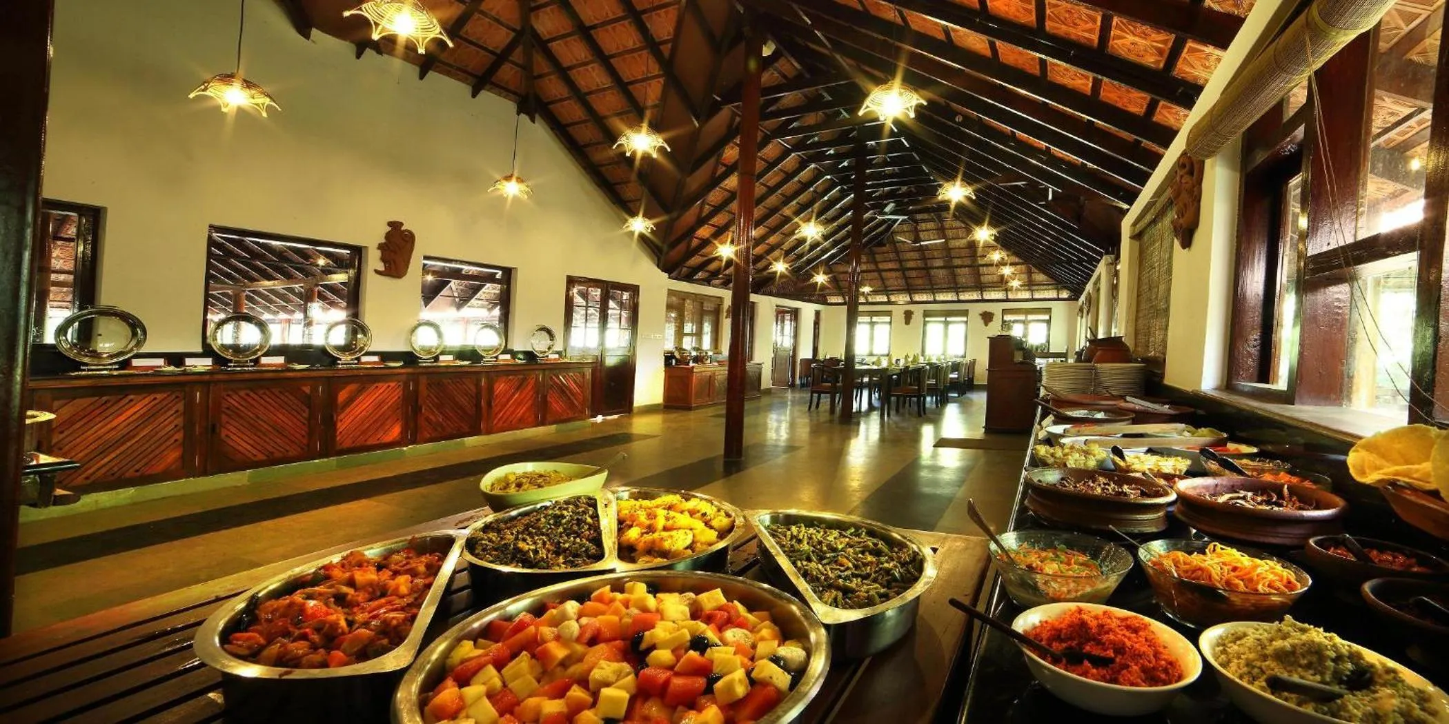Buffet breakfast in Vythiri Resort