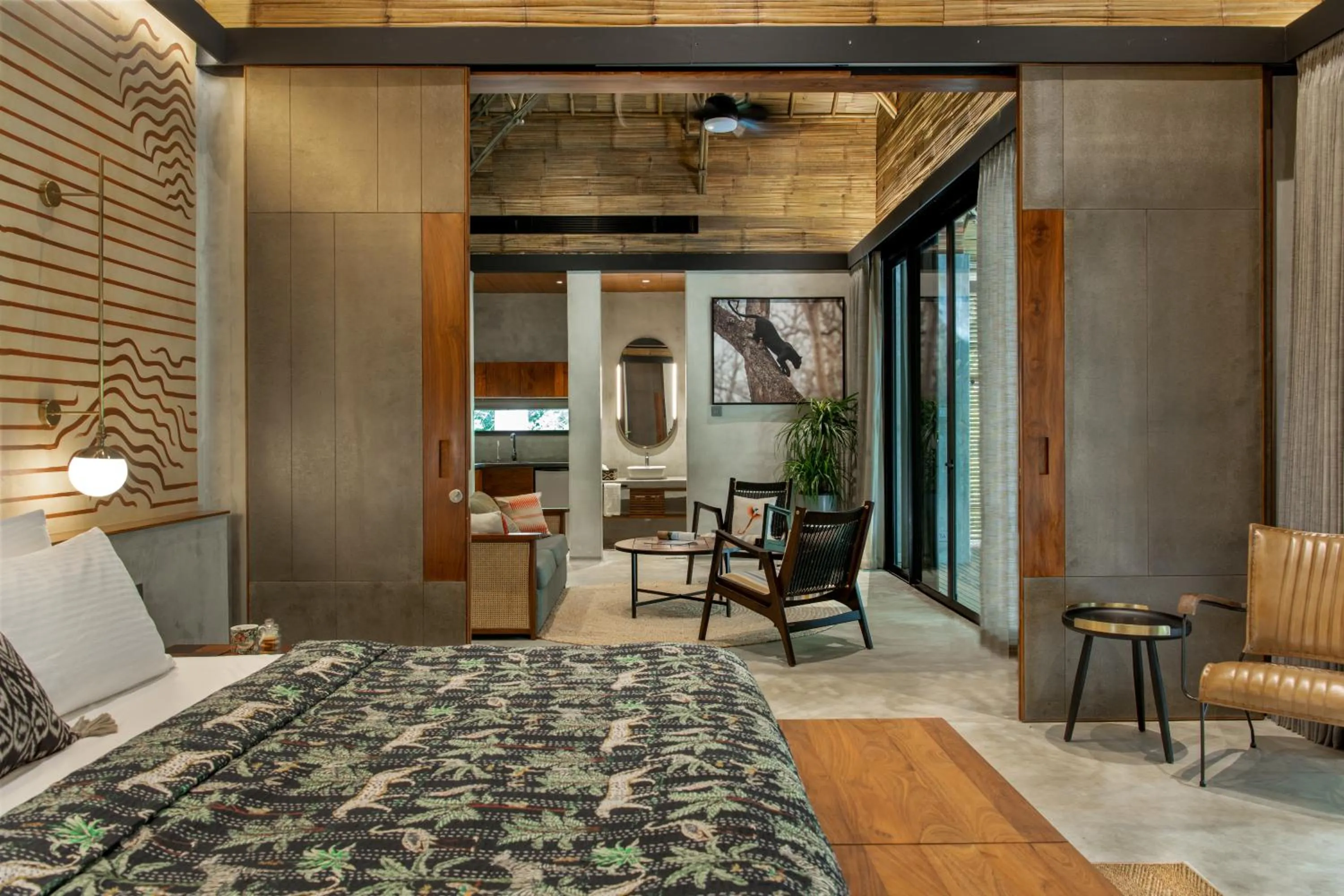 Bed in Kaav Safari Lodge, Kabini