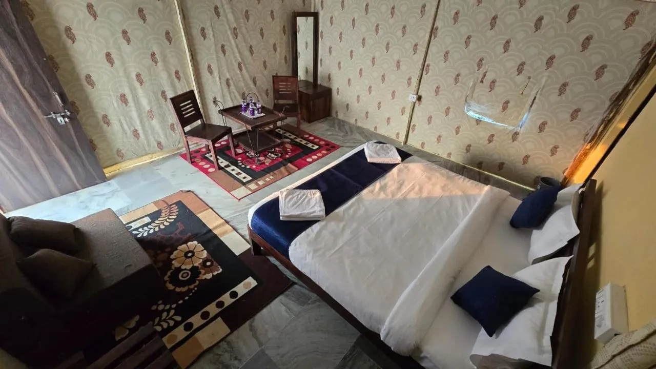 Living room, Bed in Shriram Desert Camp Jaisalmer