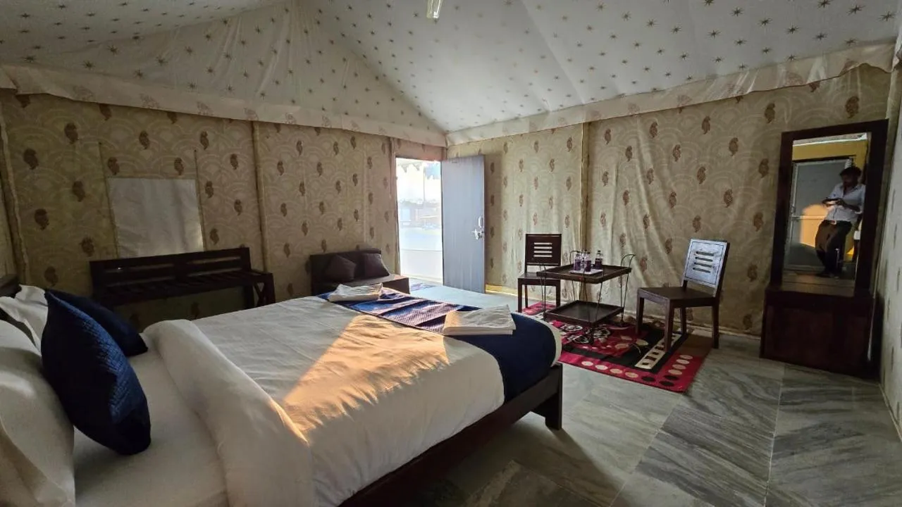 Bed in Shriram Desert Camp Jaisalmer