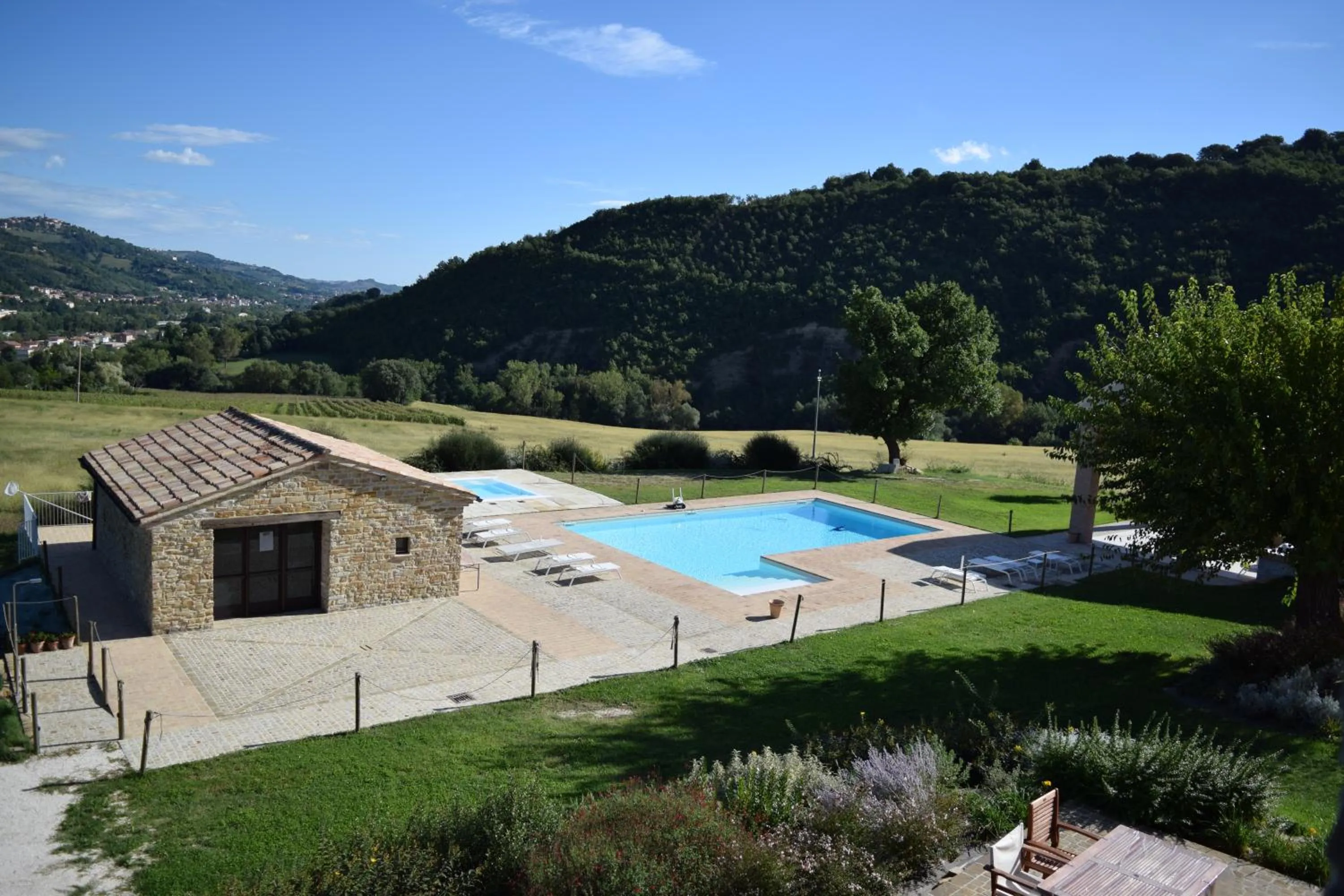 Pool view in Amico Country House