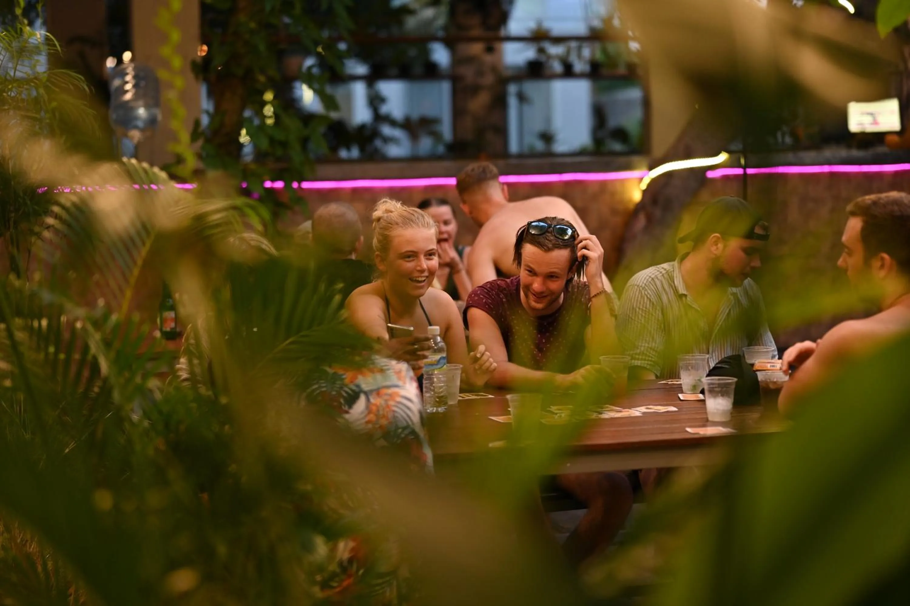 People in Lushy Hostel Canggu