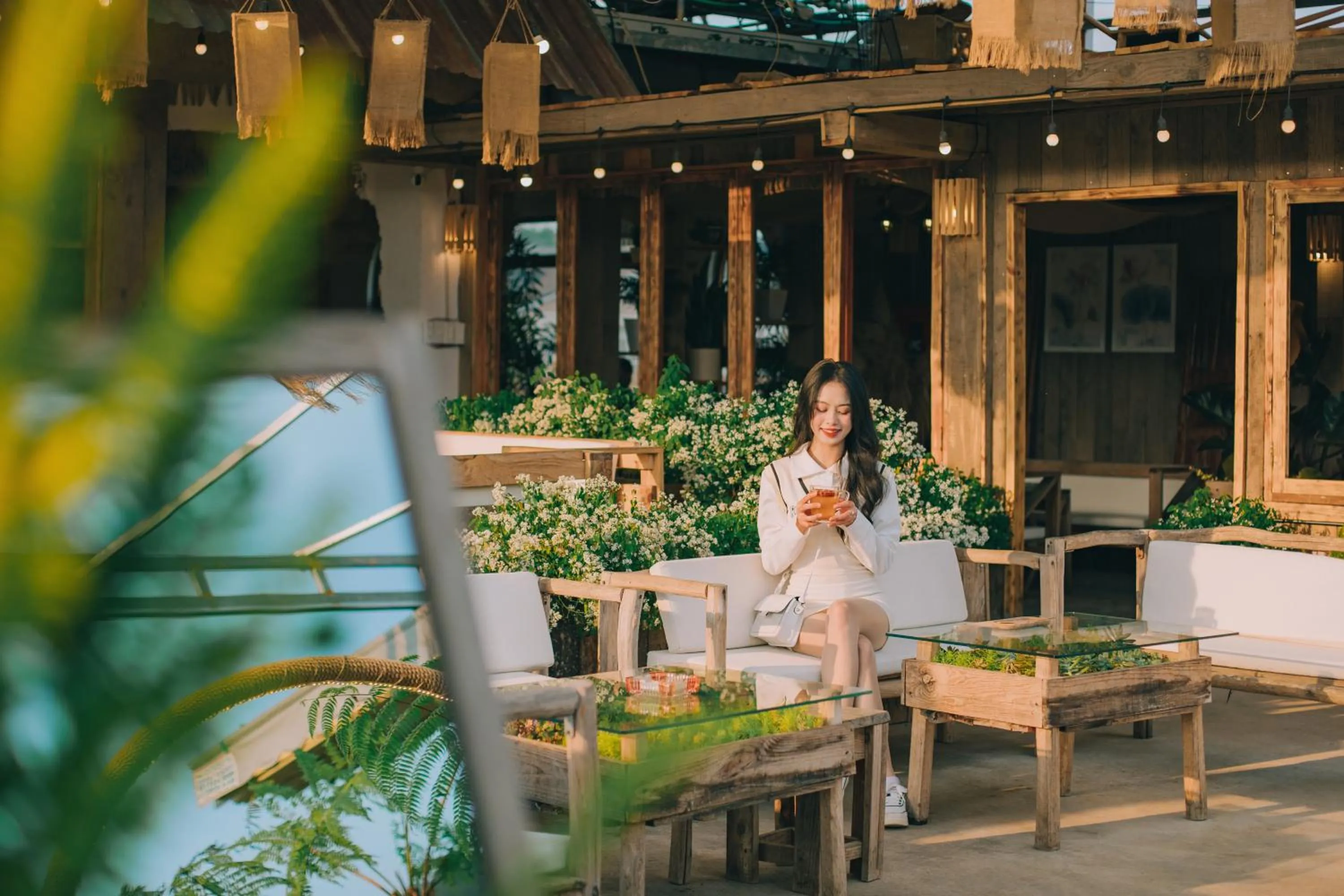 Seating area in Đà Lạt Cam ly Hotel