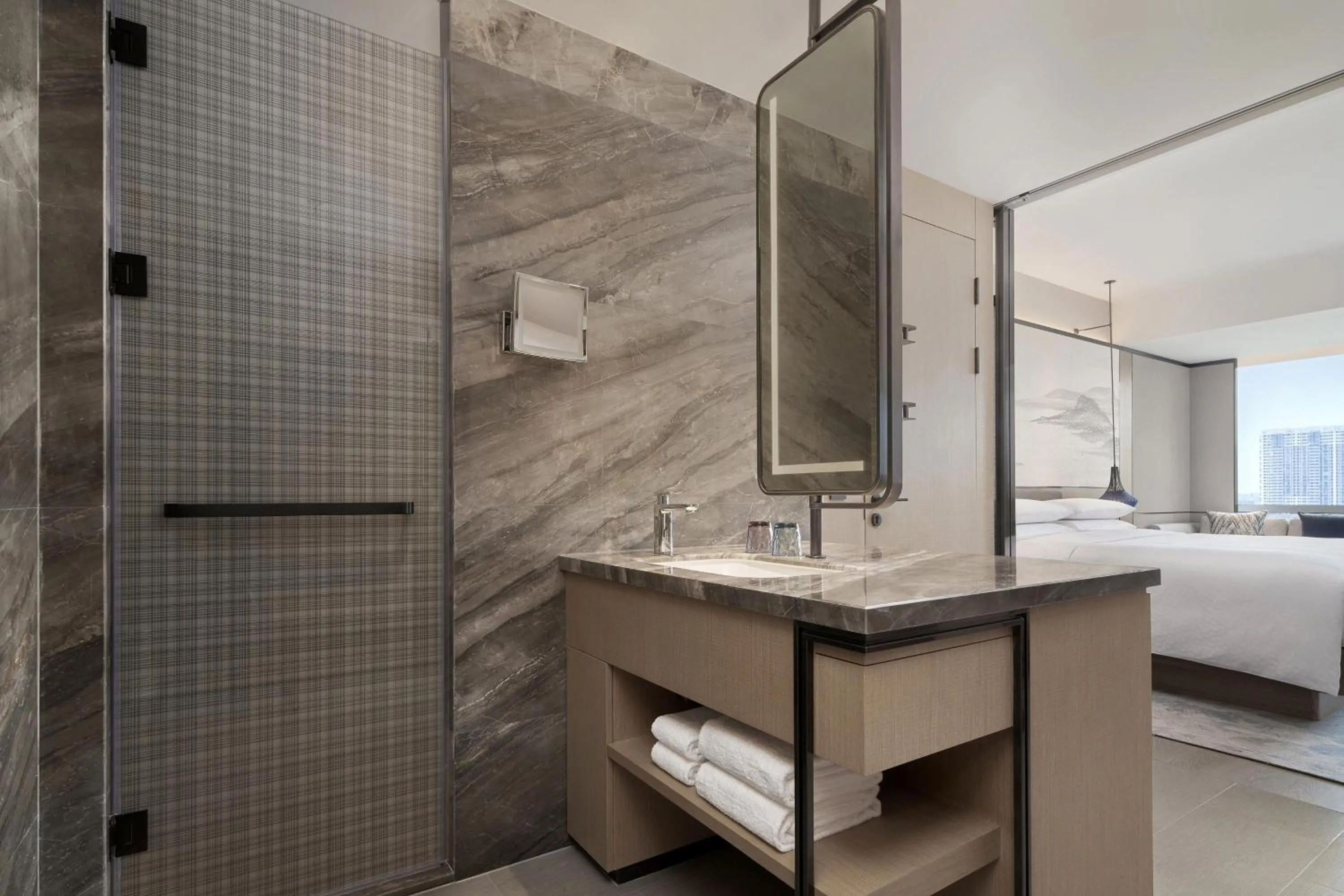 Bathroom, Bed in Four Points by Sheraton Suzhou, Wuzhong