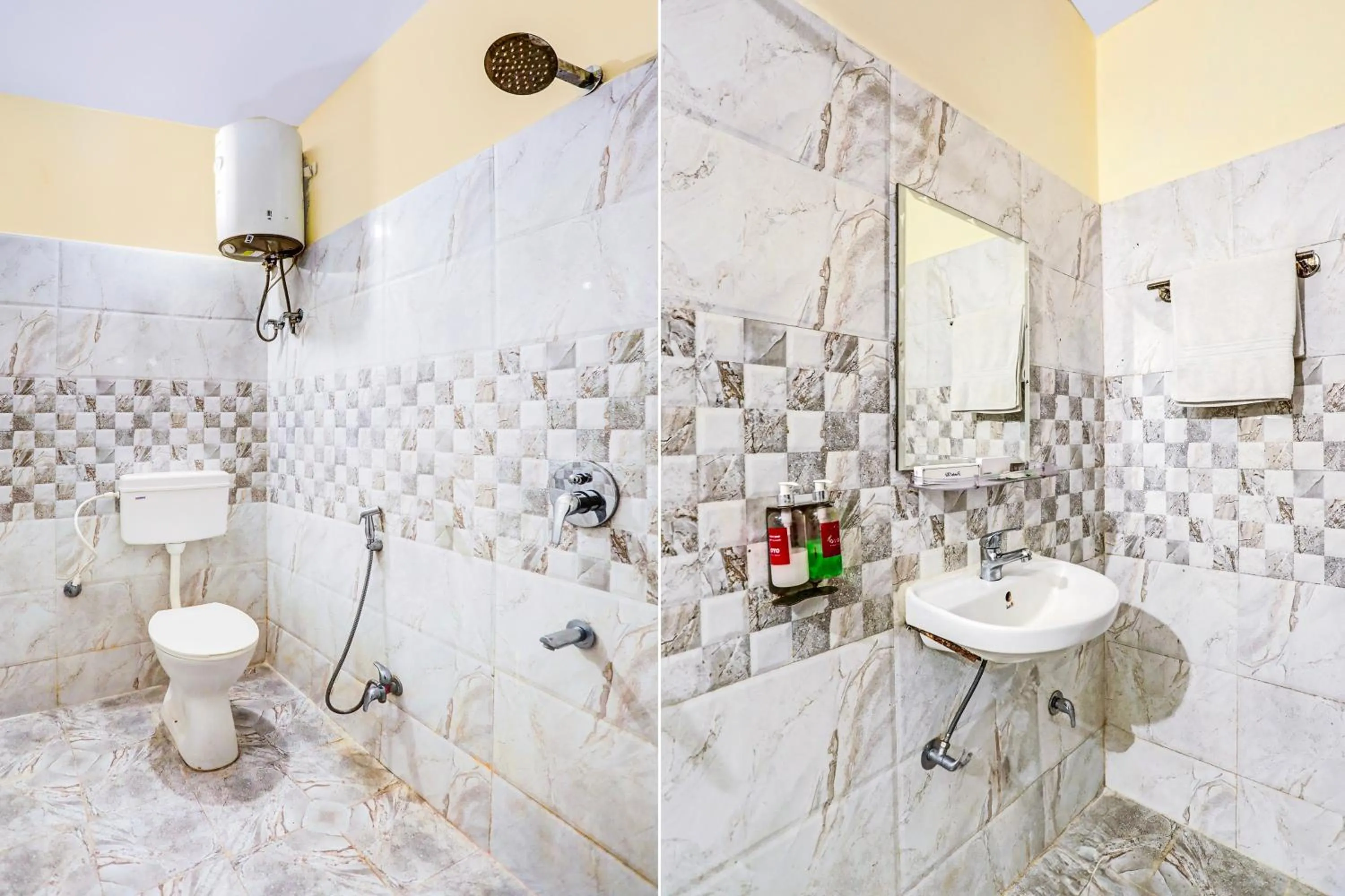 Bathroom in Super Hotel O Hyderabad Gate IIT BHU