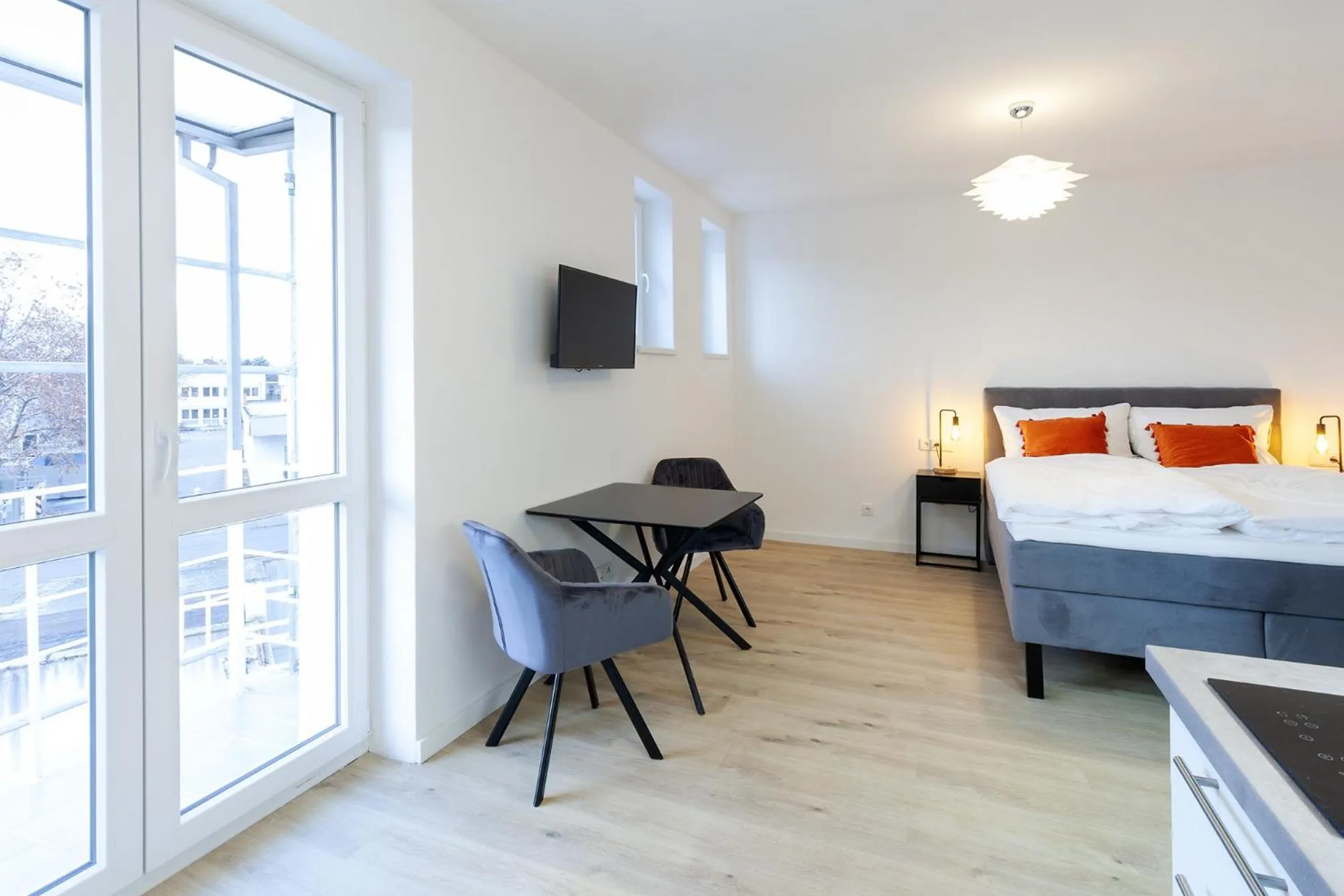 Dining area, Bed in STAY@MA Boardinghouse Mannheim