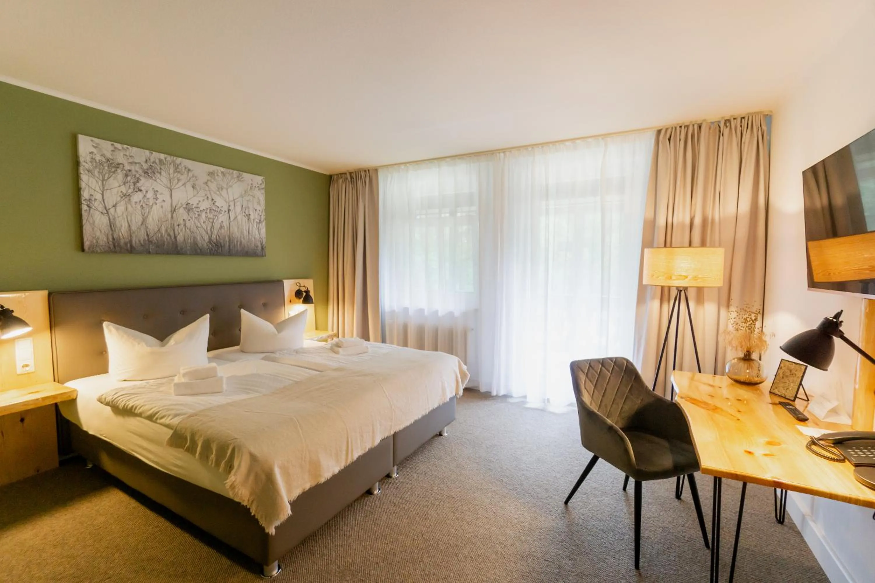 Photo of the whole room, Bed in Waldhotel Eiche