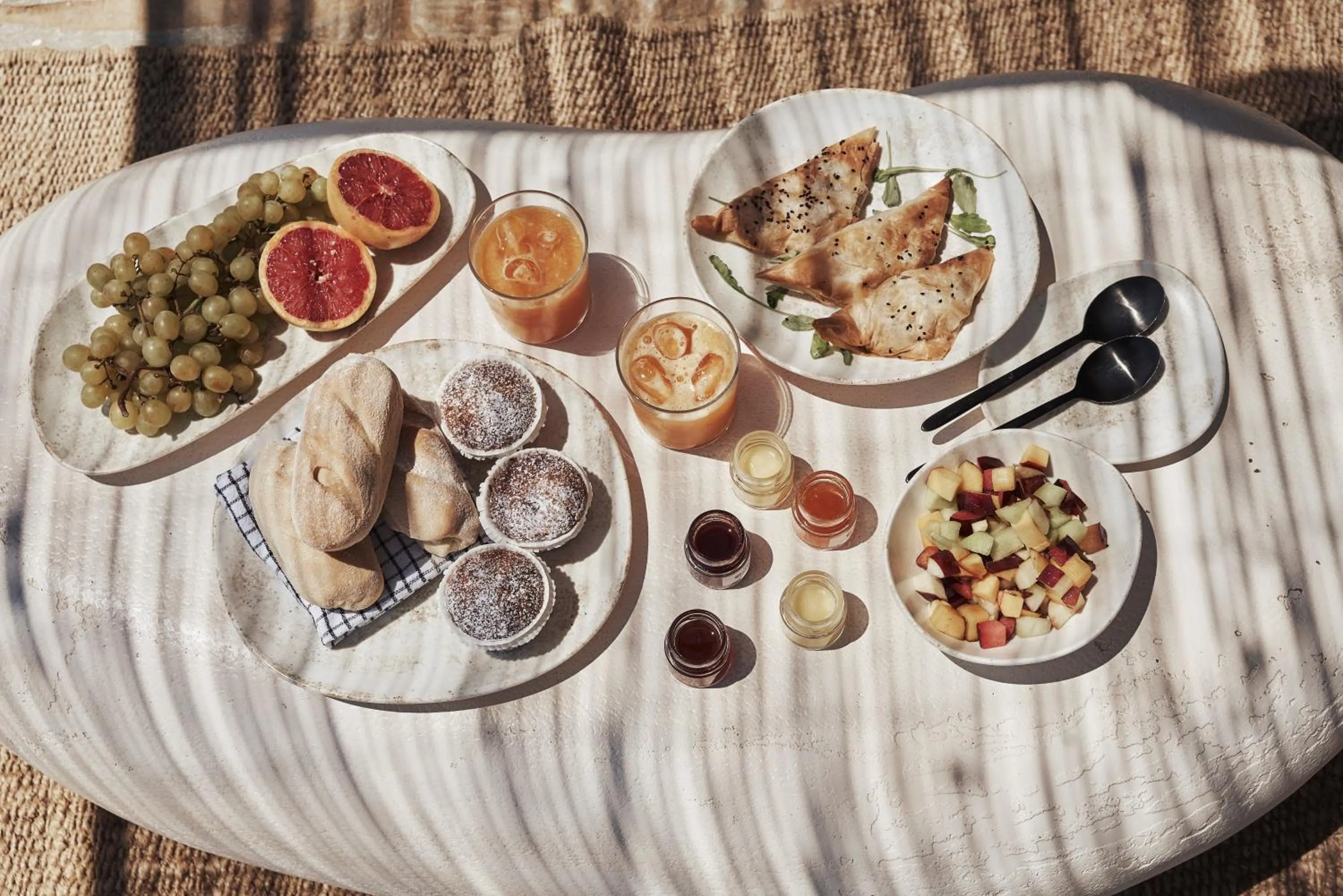 Breakfast in Under the Sun Cycladic Village