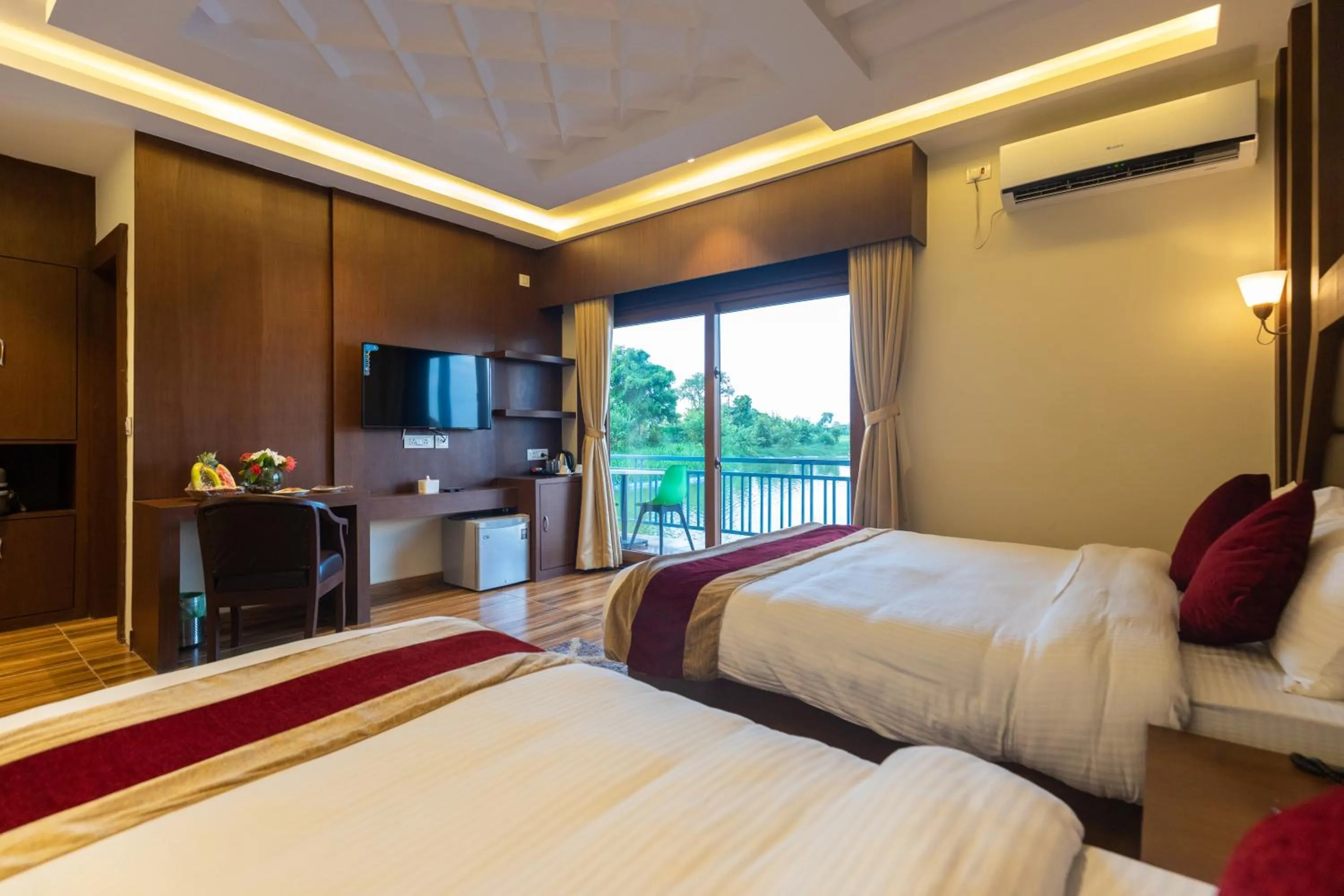 Bed in Lumbini Palace Resort