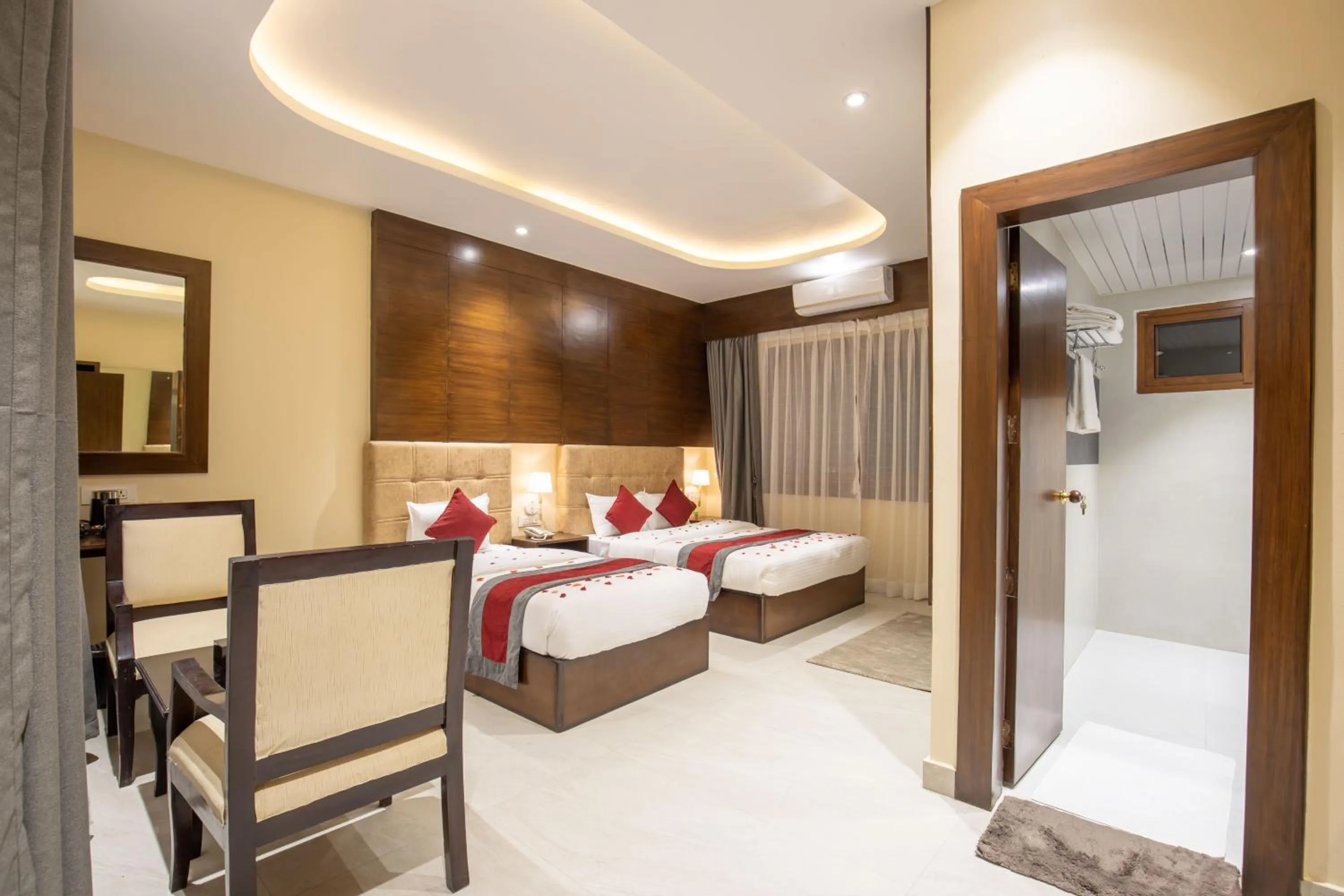 Photo of the whole room, Bed in Lumbini Palace Resort