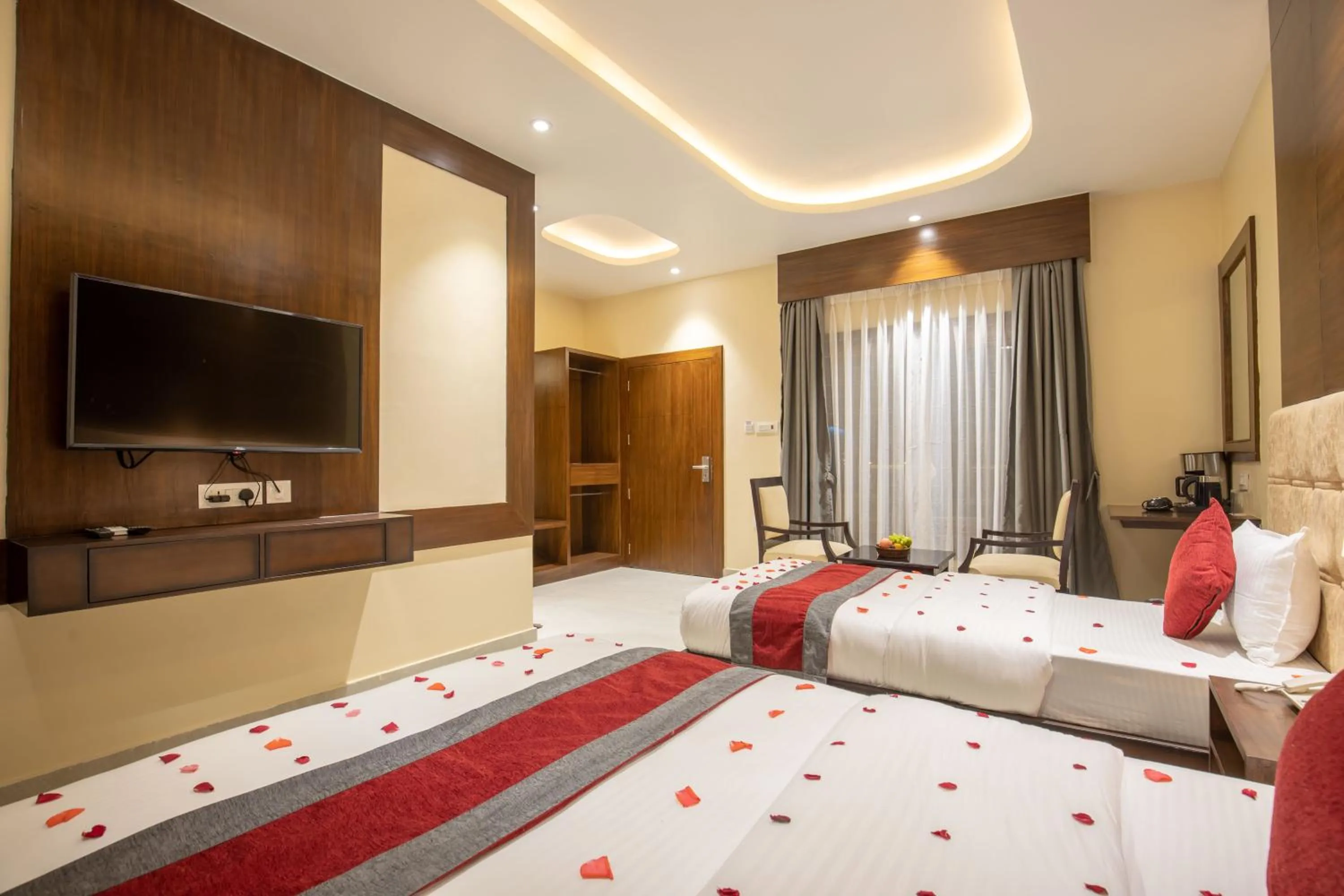 Bed in Lumbini Palace Resort