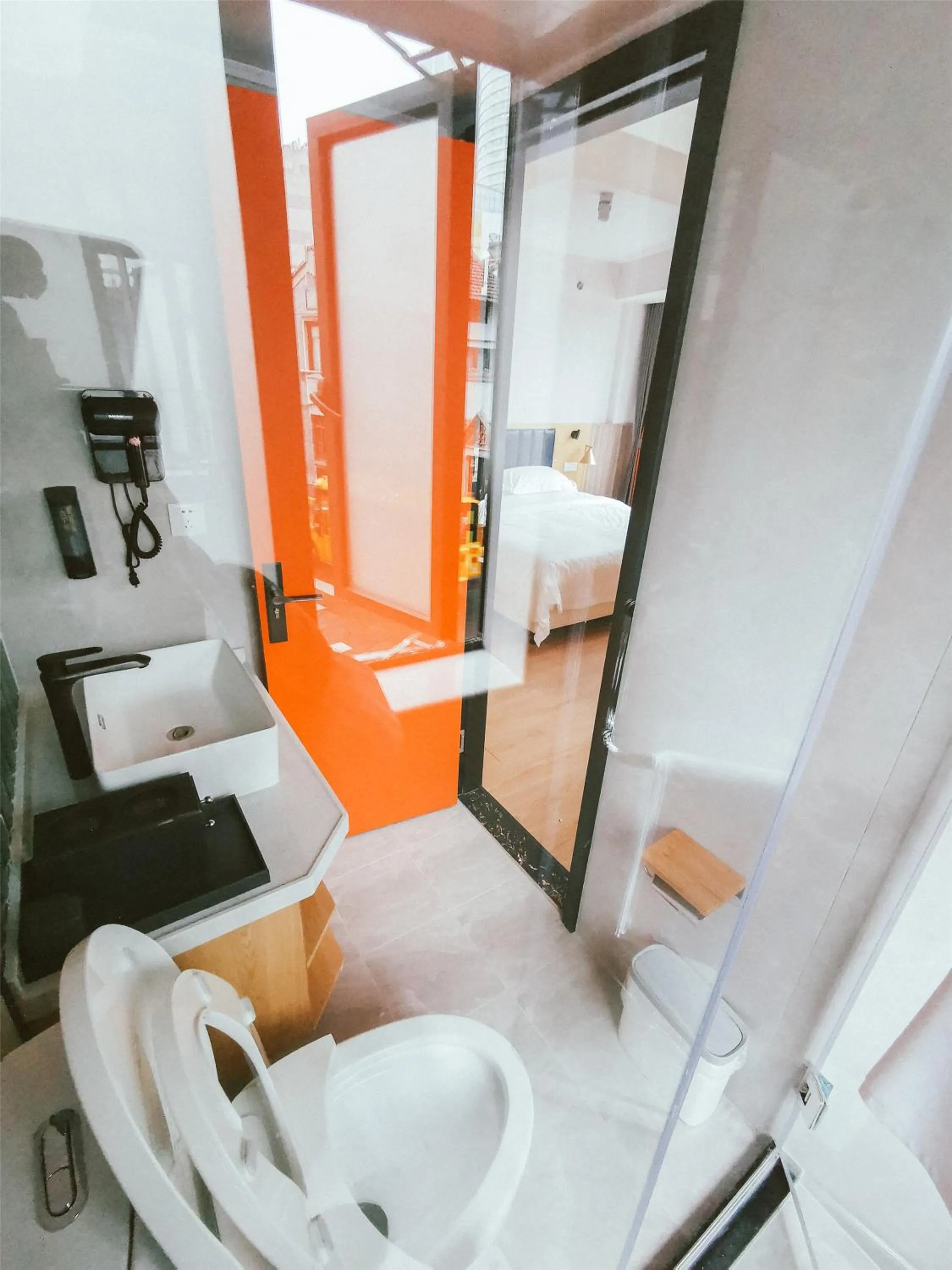 Bathroom, Bed in Shanghai Fish Inn People Square