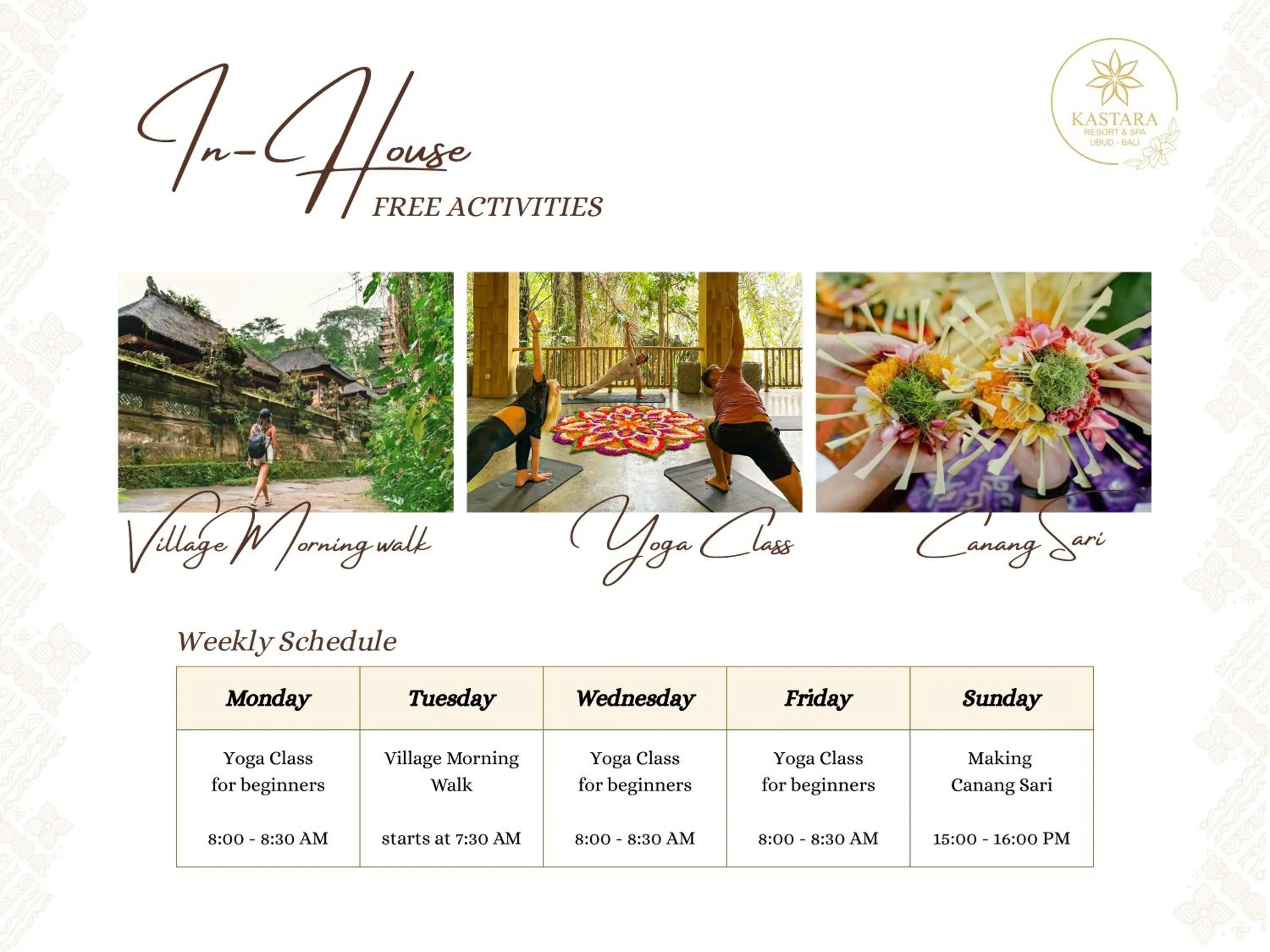 Activities in Kastara Resort
