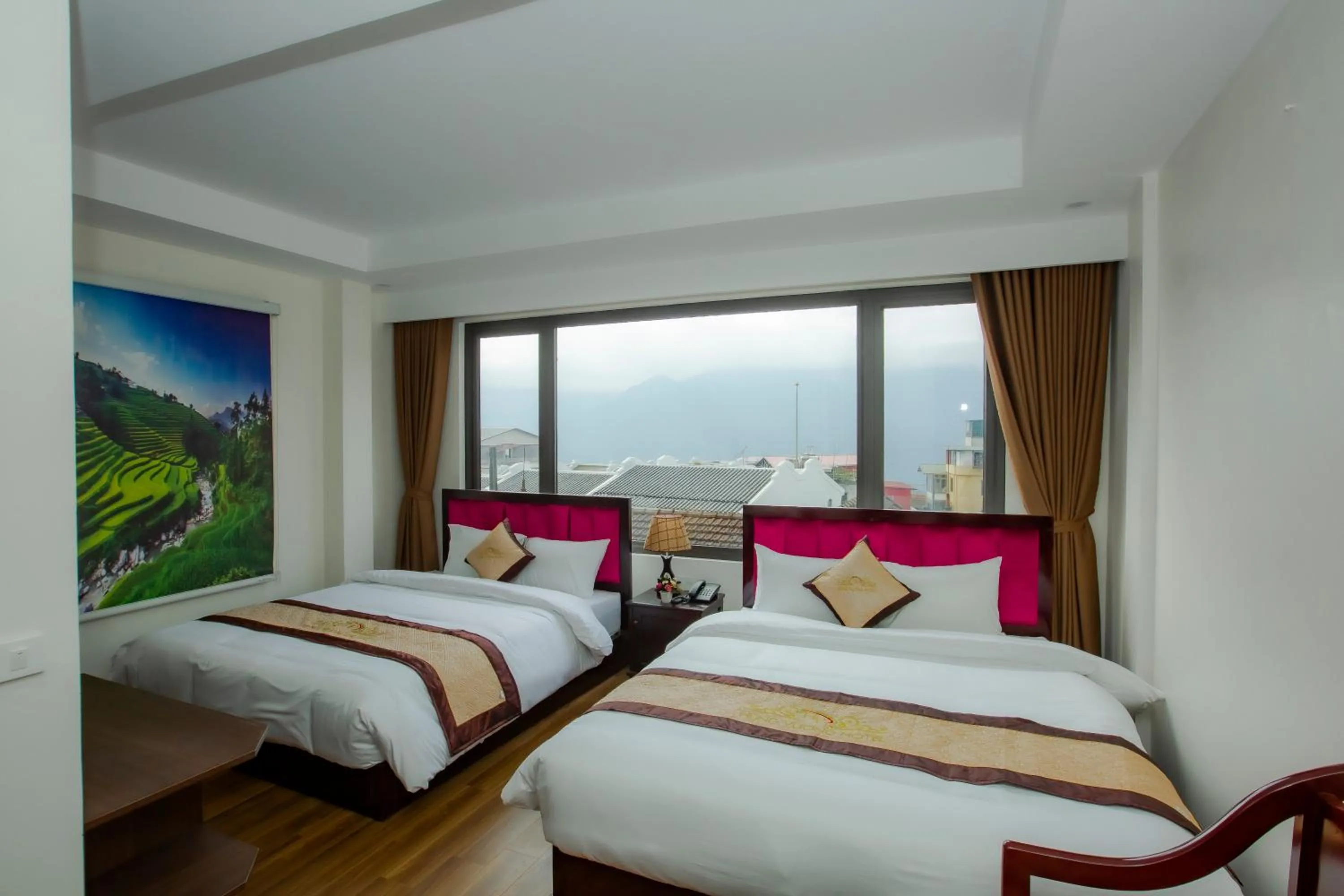 Bed in SAPA KING HOTEL HUNG VUONG HOTEl