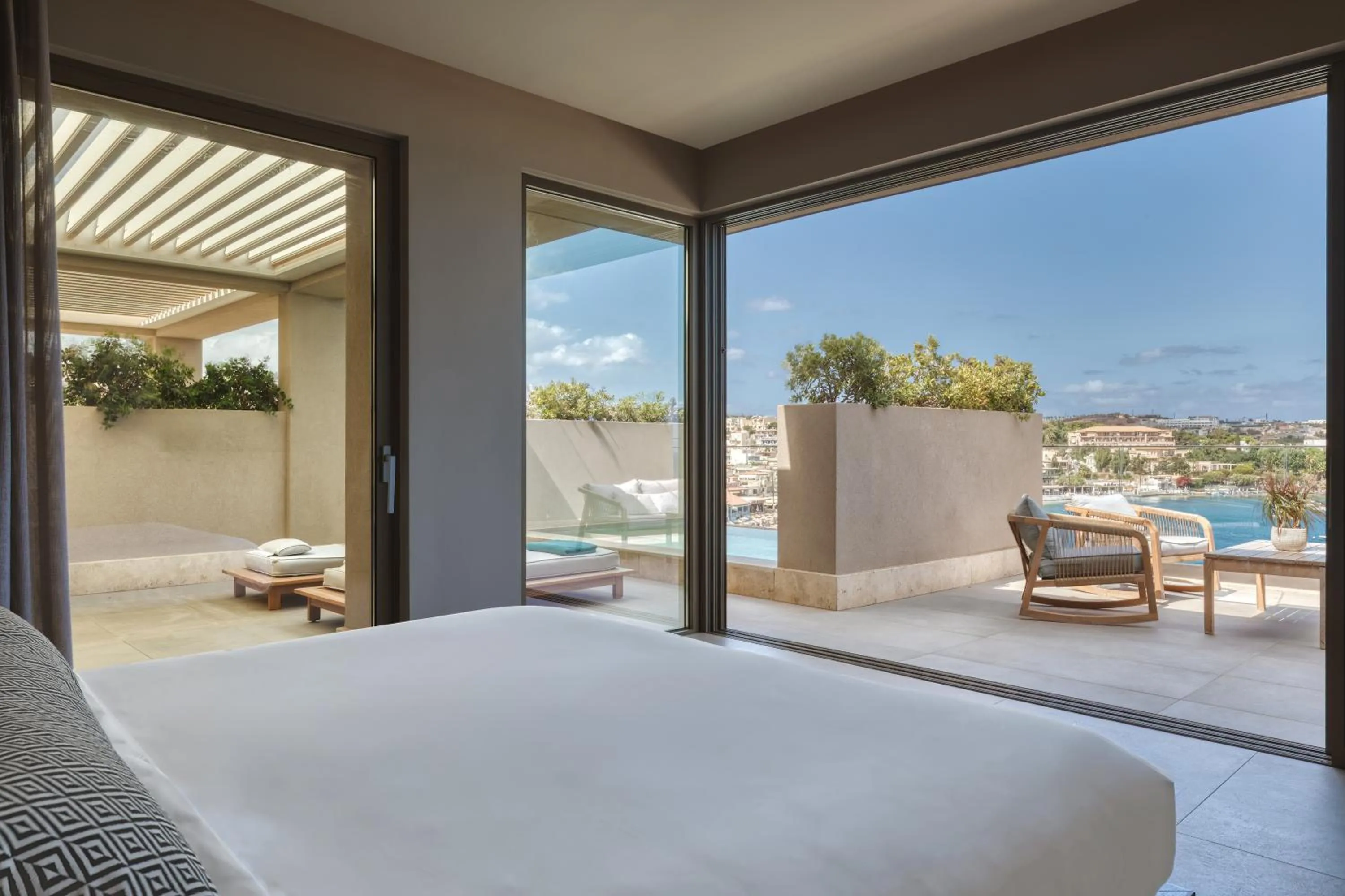 View (from property/room), Bed in Castello Infinity Suites - Adults Only