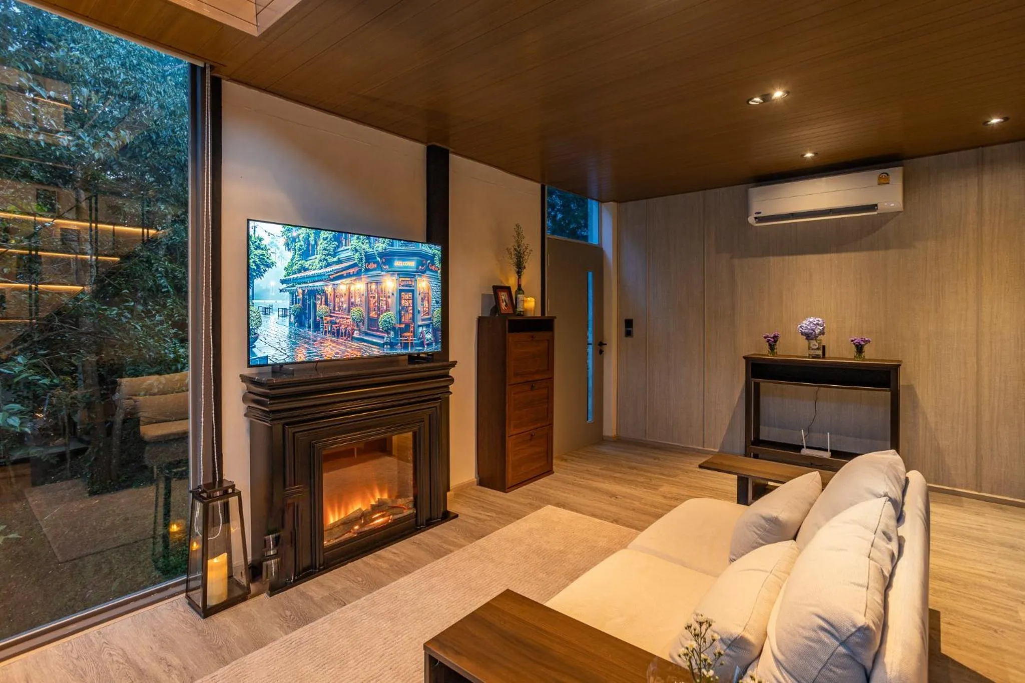 Living room in The Stream House