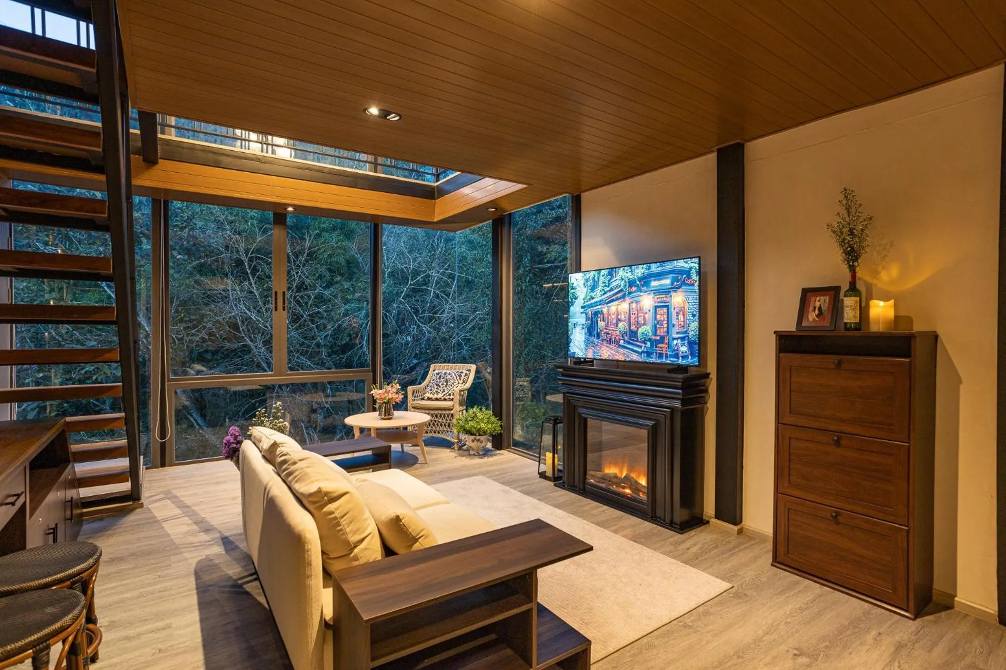 Living room in The Stream House