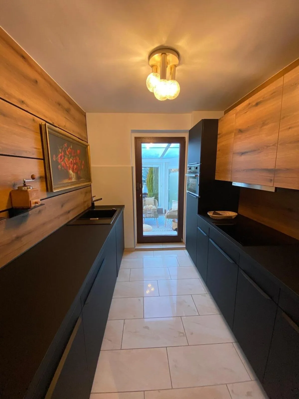 Kitchen or kitchenette in Ferienhaus Chemnitz