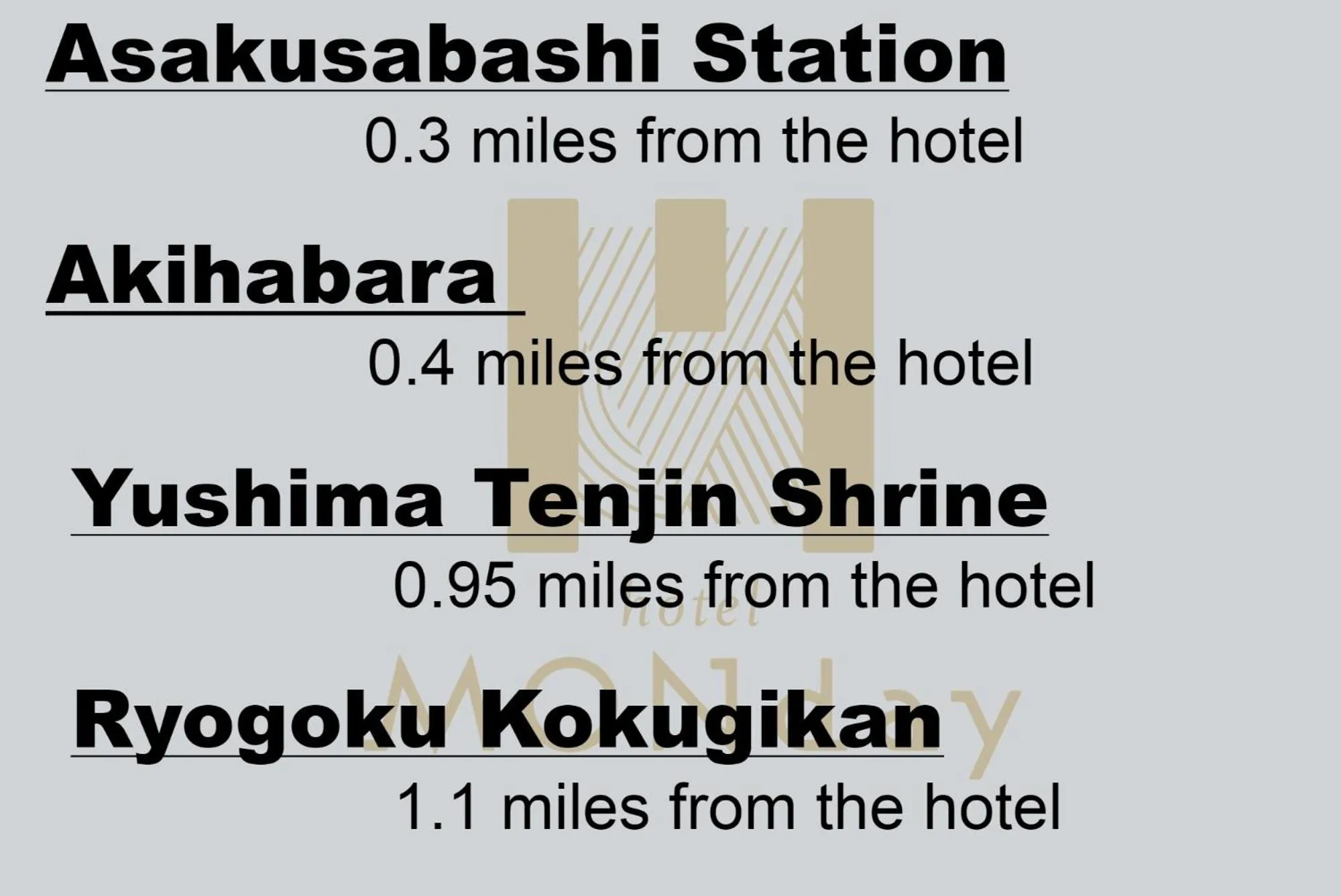 Nearby landmark in MONday Apart Asakusabashi Akihabara