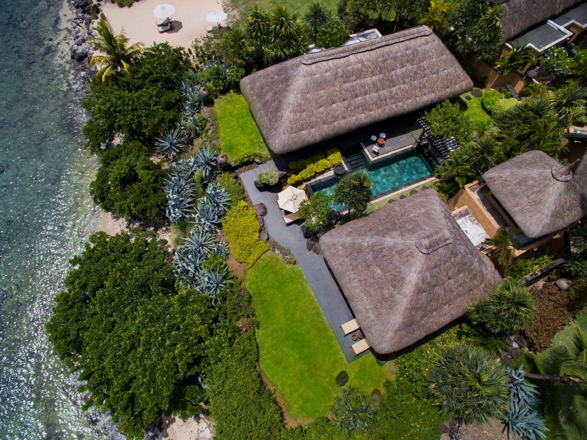 Bird's eye view in The Oberoi Beach Resort, Mauritius