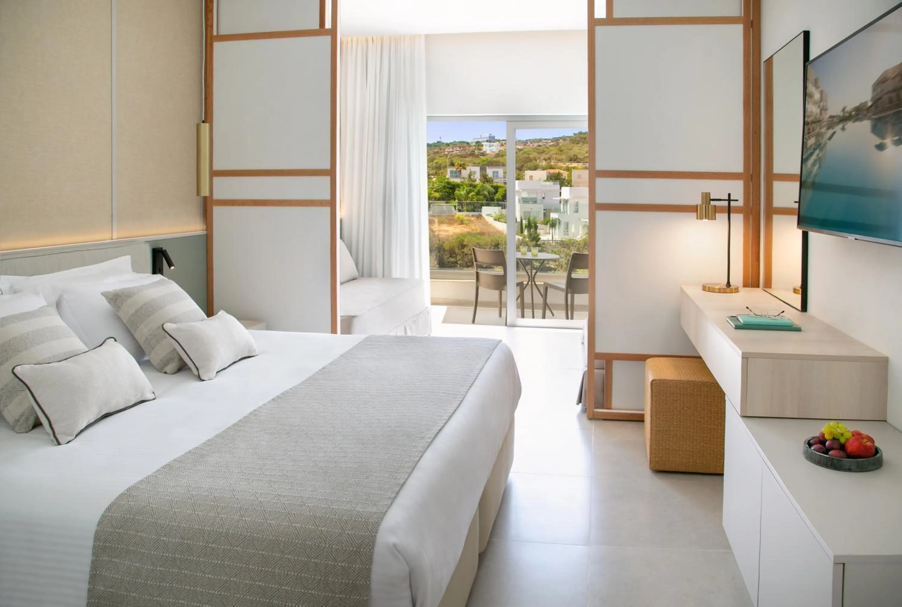 Bedroom, Bed in Atlantica Aqua Blue