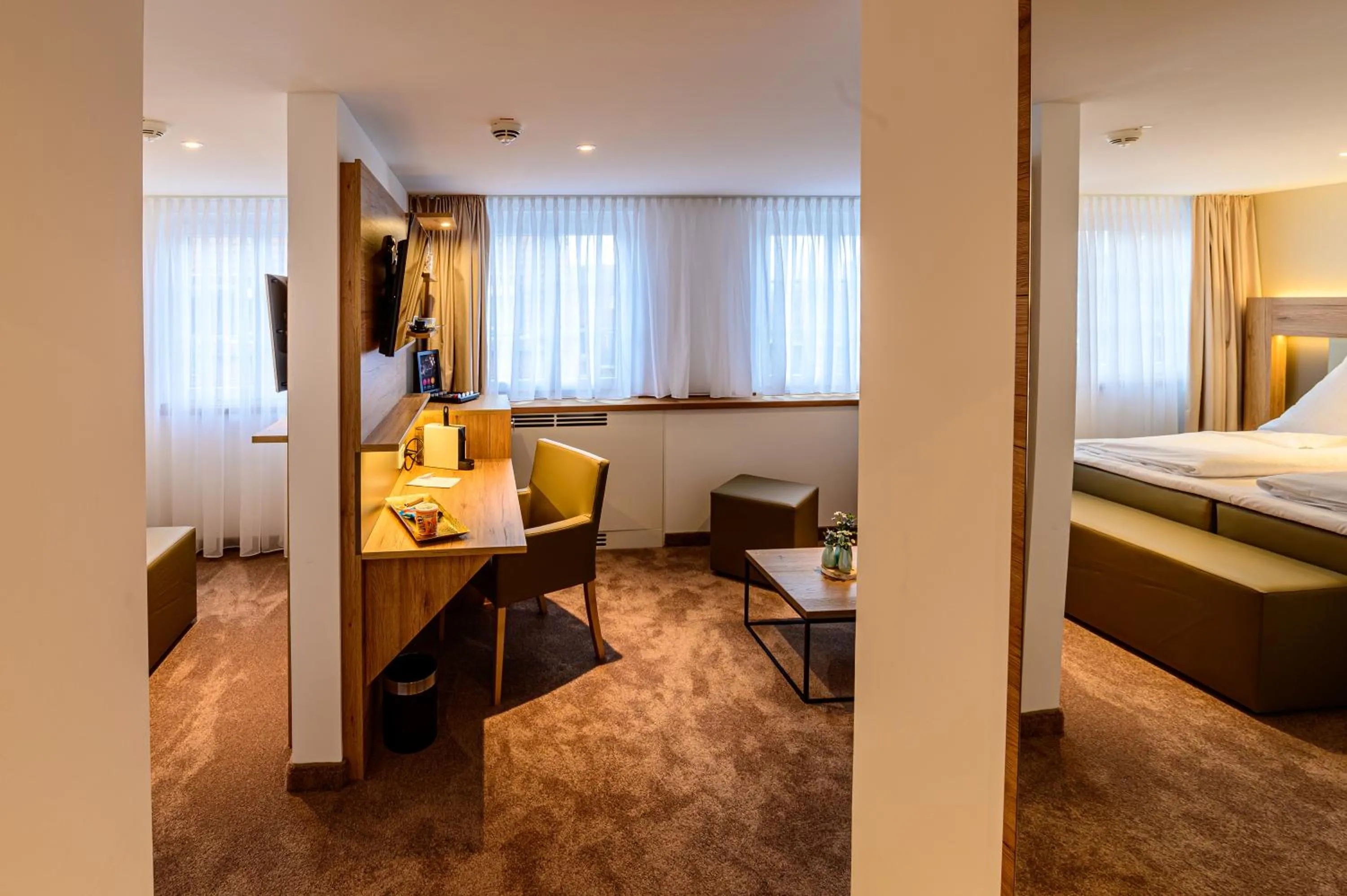 Photo of the whole room, Bed in Landhotel Jagdschlösschen