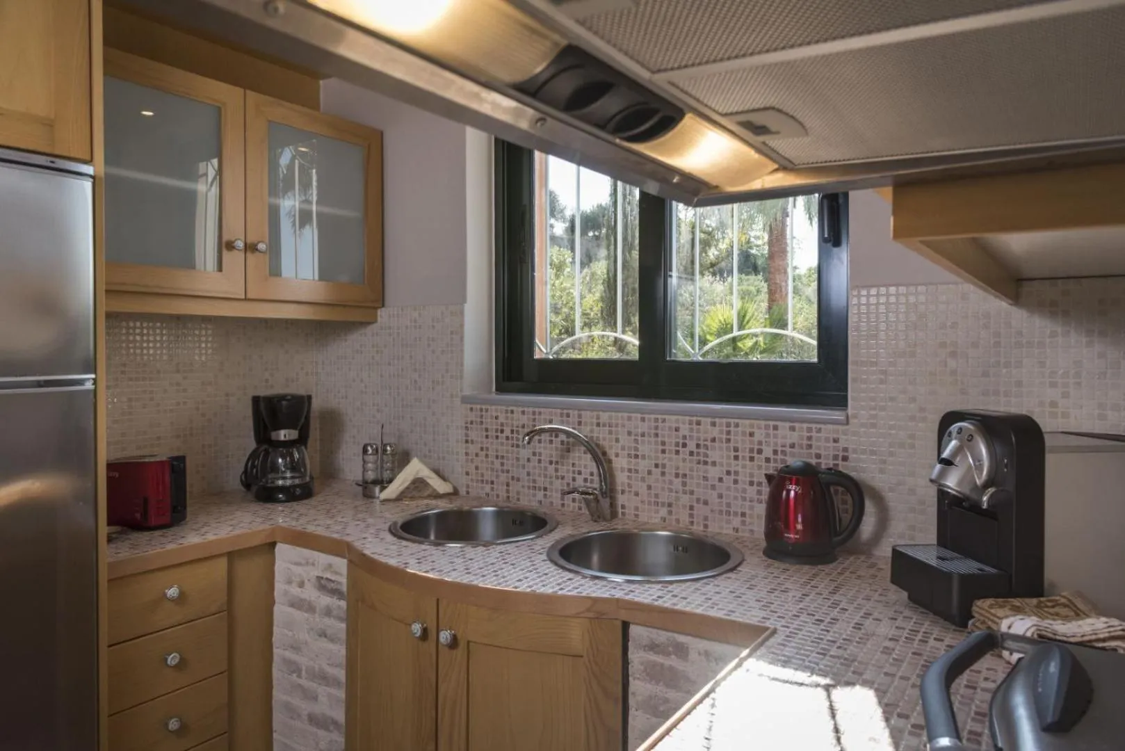 Kitchen or kitchenette in Athina Luxury Villas