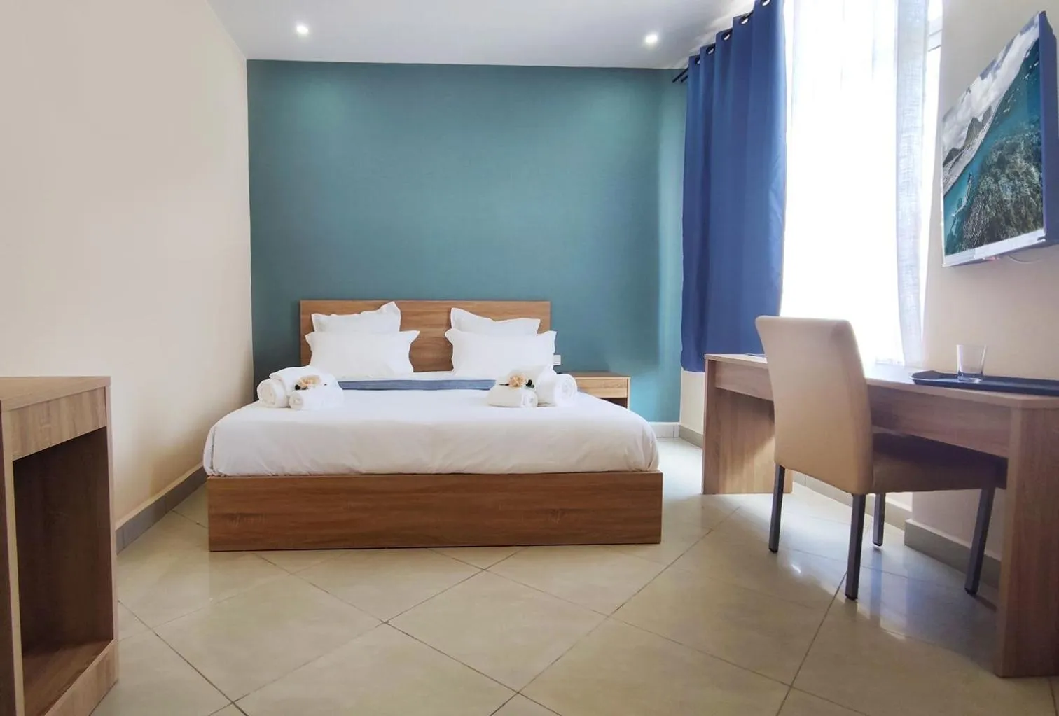 Bed in Downtown Hotel