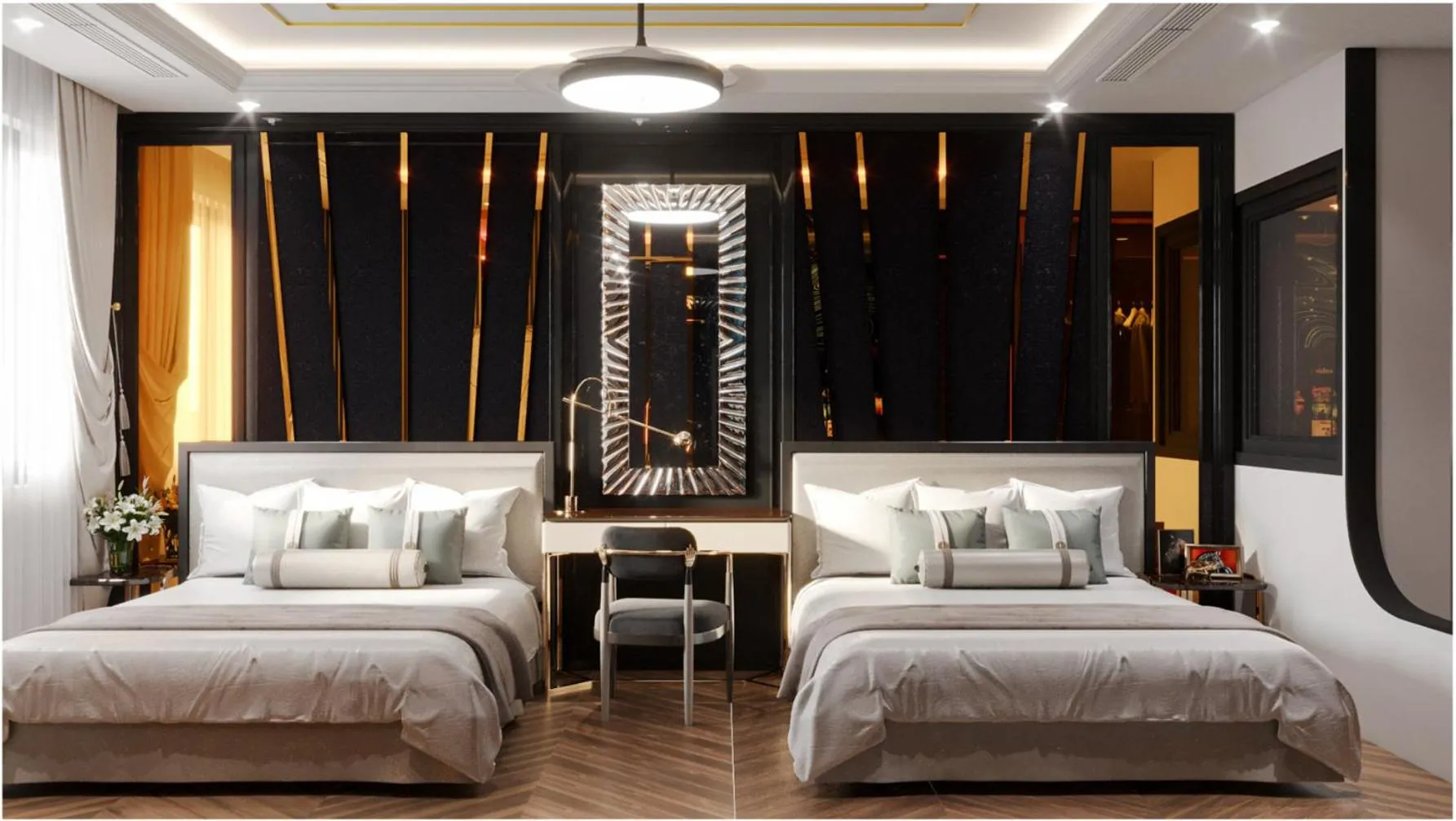 Bed in Halong Lavender Hotel