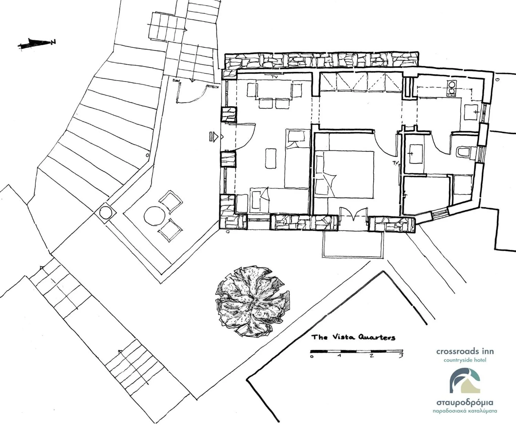 Kitchen or kitchenette in Crossroads Inn Traditional Lodging