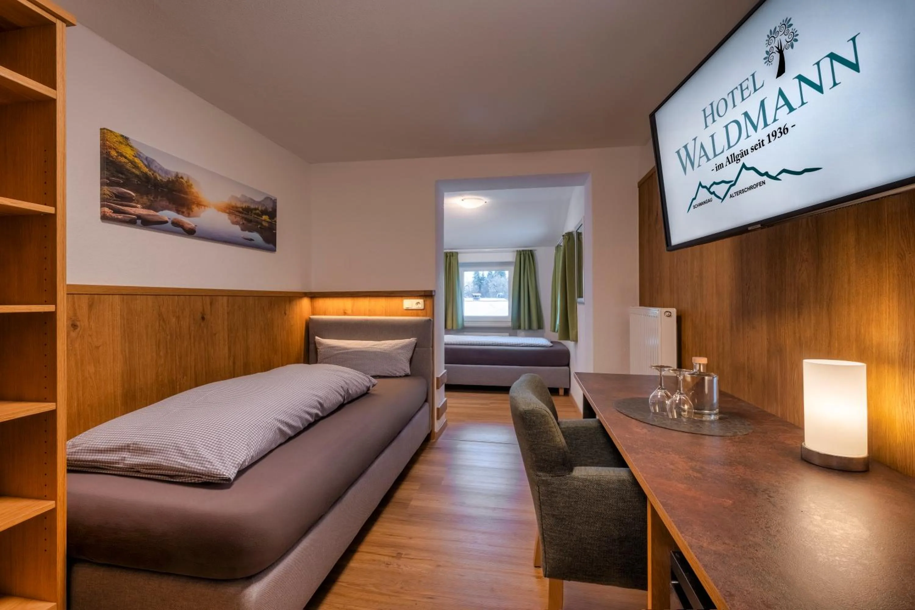 Bed in Hotel Waldmann