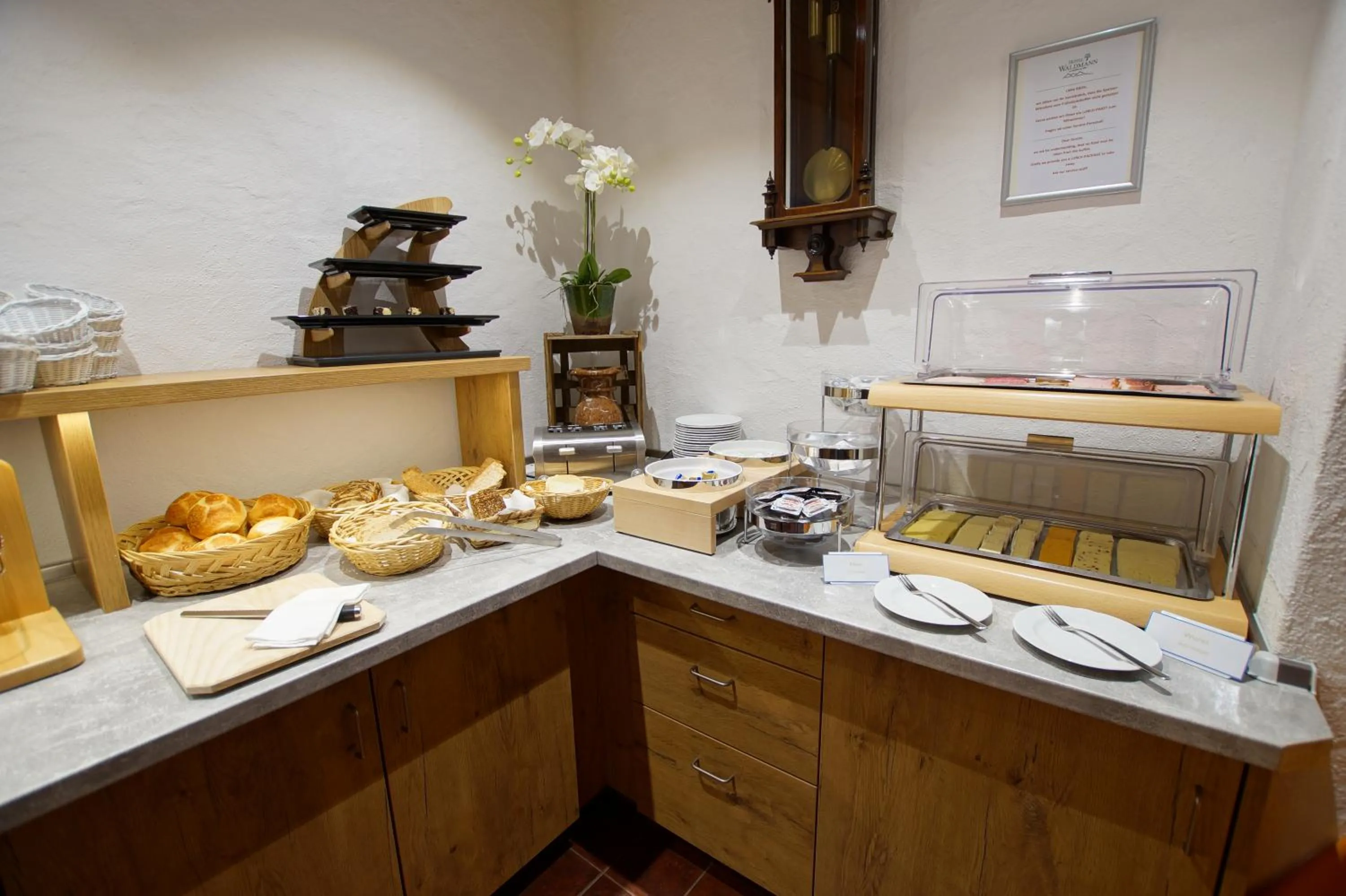 Buffet breakfast in Hotel Waldmann