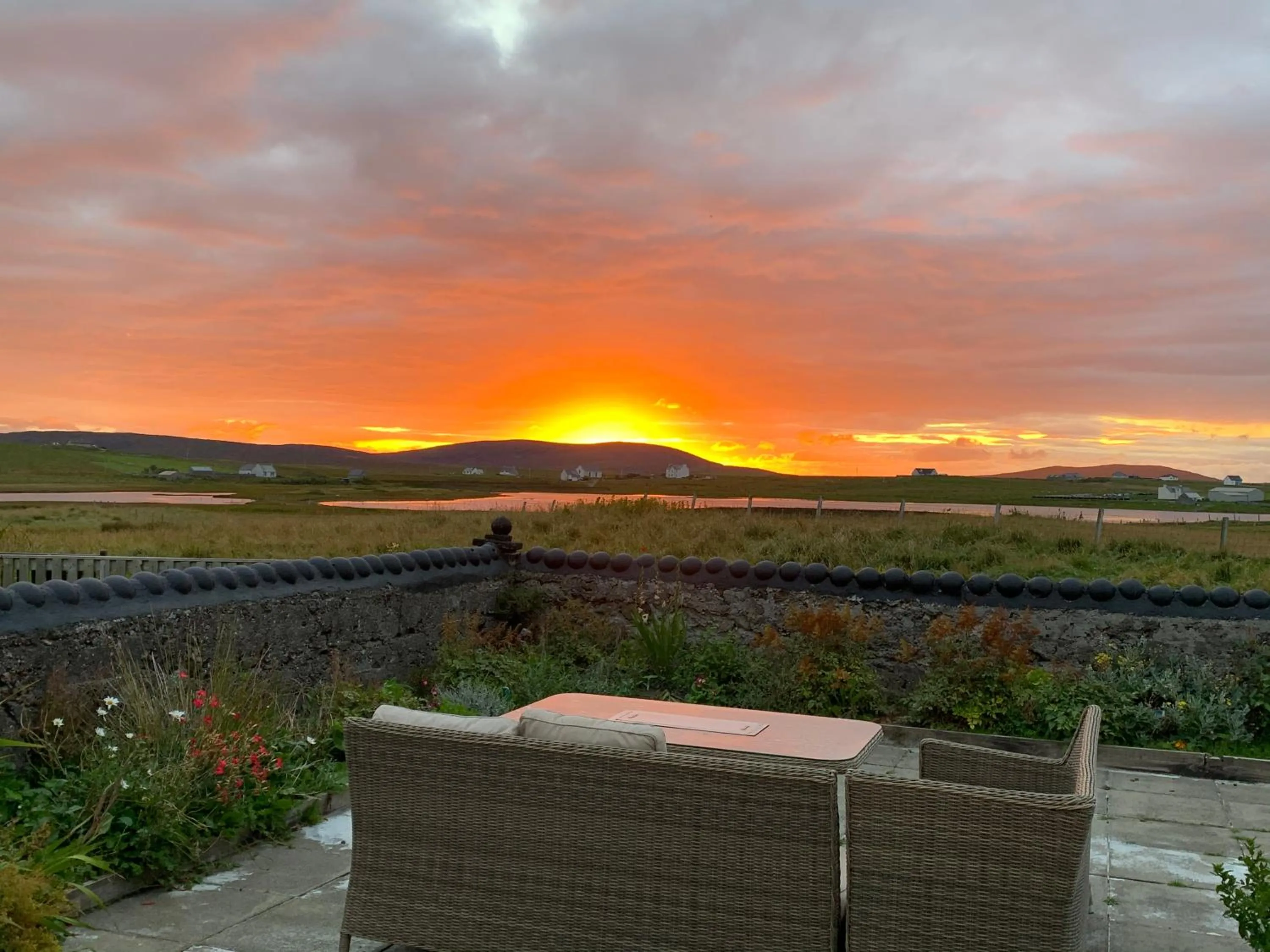 Patio in Benview Bed and Breakfast & Luxury Lodge, Isle of North Uist