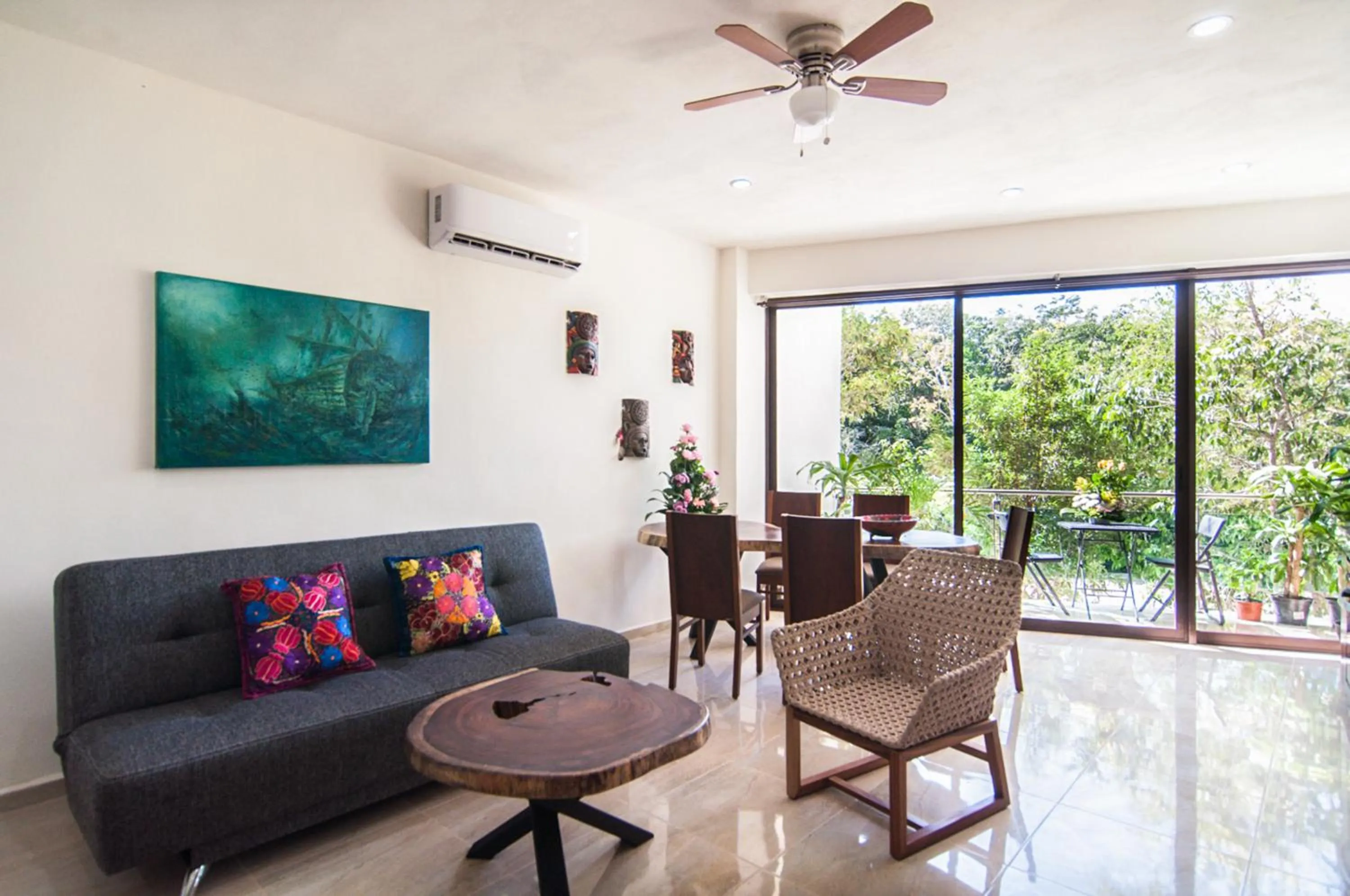 Living room in Cave Apartments Mexico 2