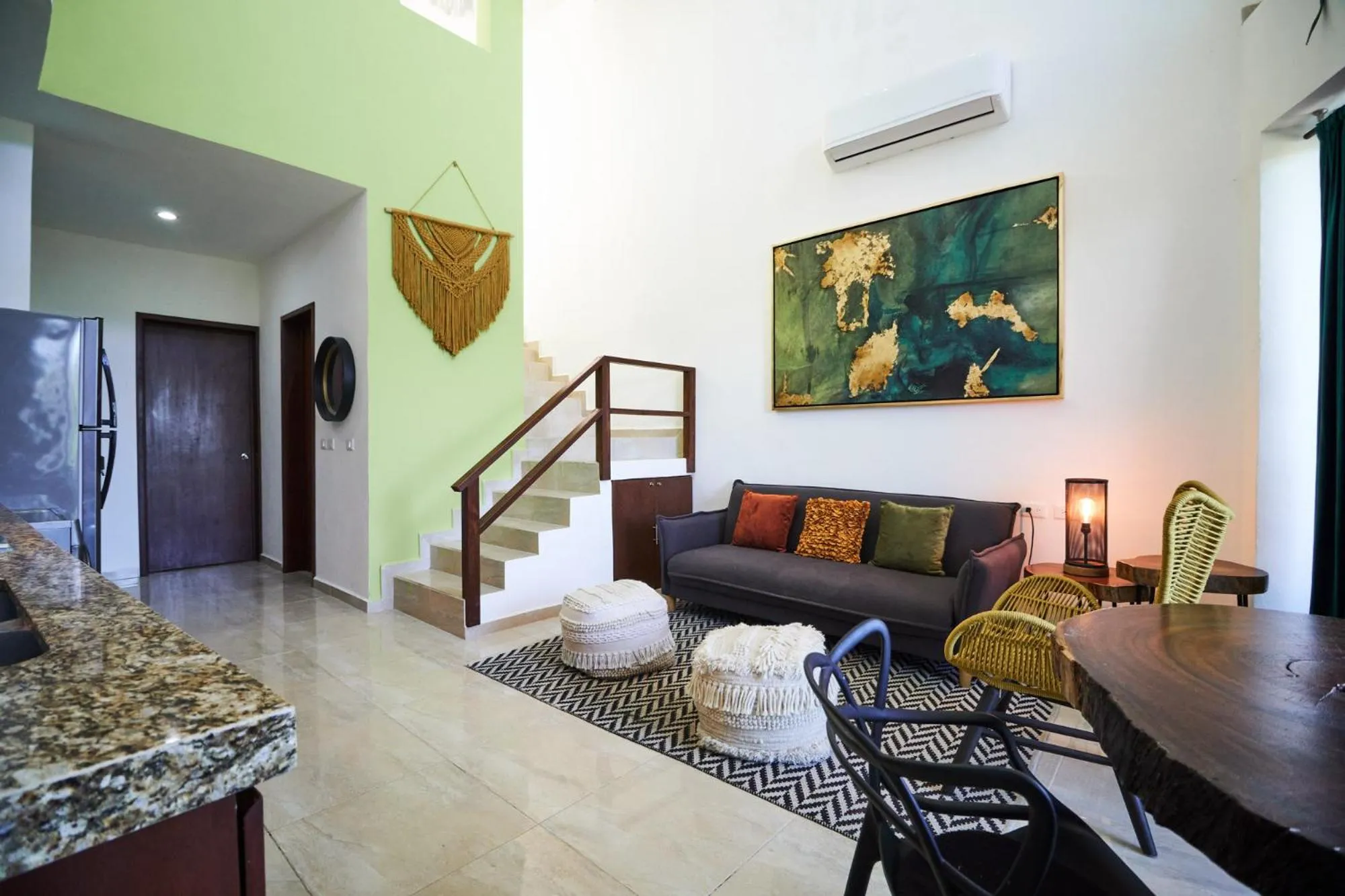 Living room in Cave Apartments Mexico 5