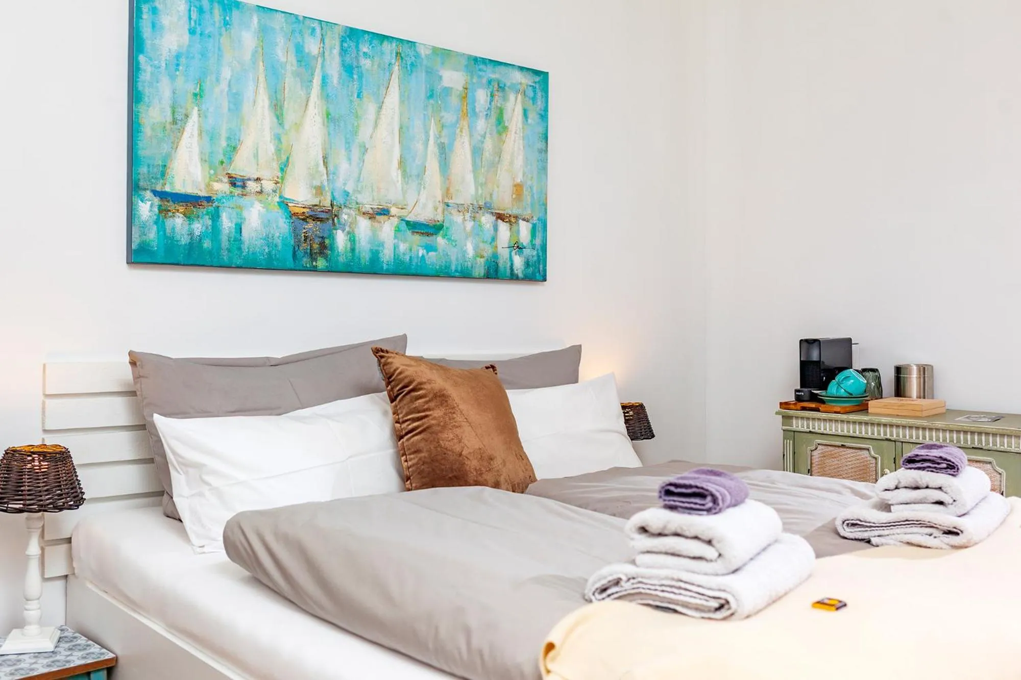 Bed in Relitto Boutique und Aparthotel Borkum