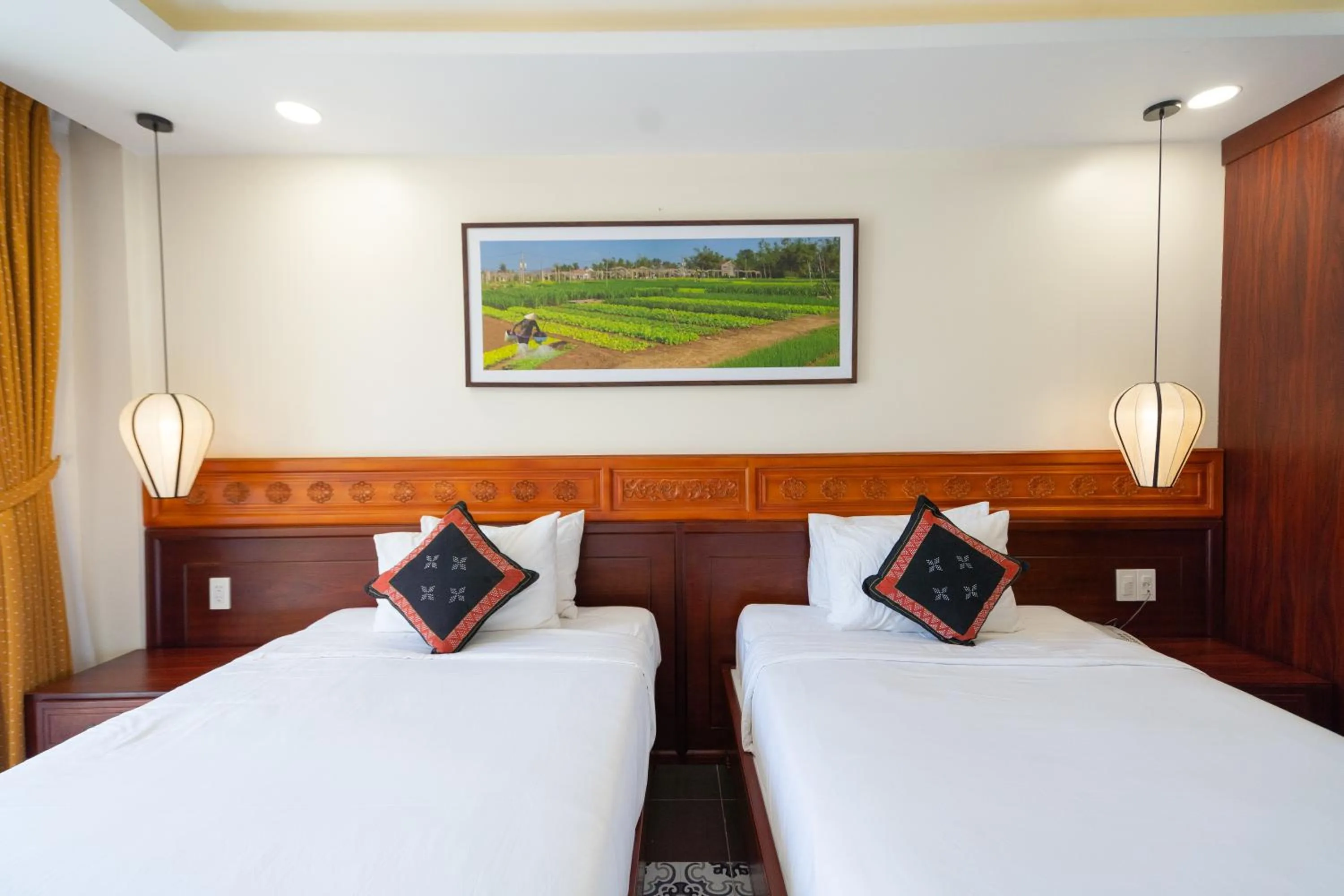 Bed in Virgo Villa Quê Hội An