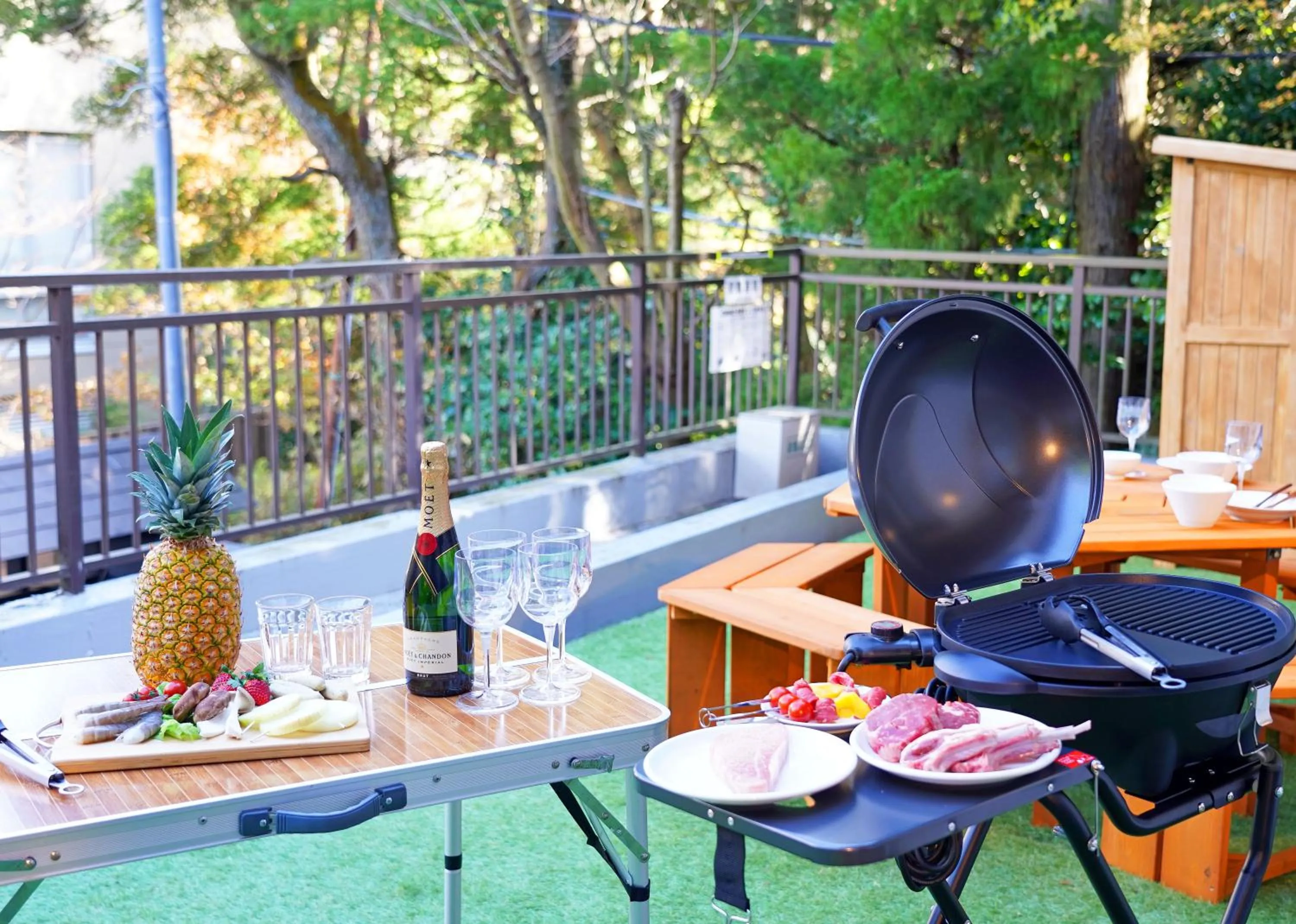 BBQ facilities in Villa Liberte Hakone Gora